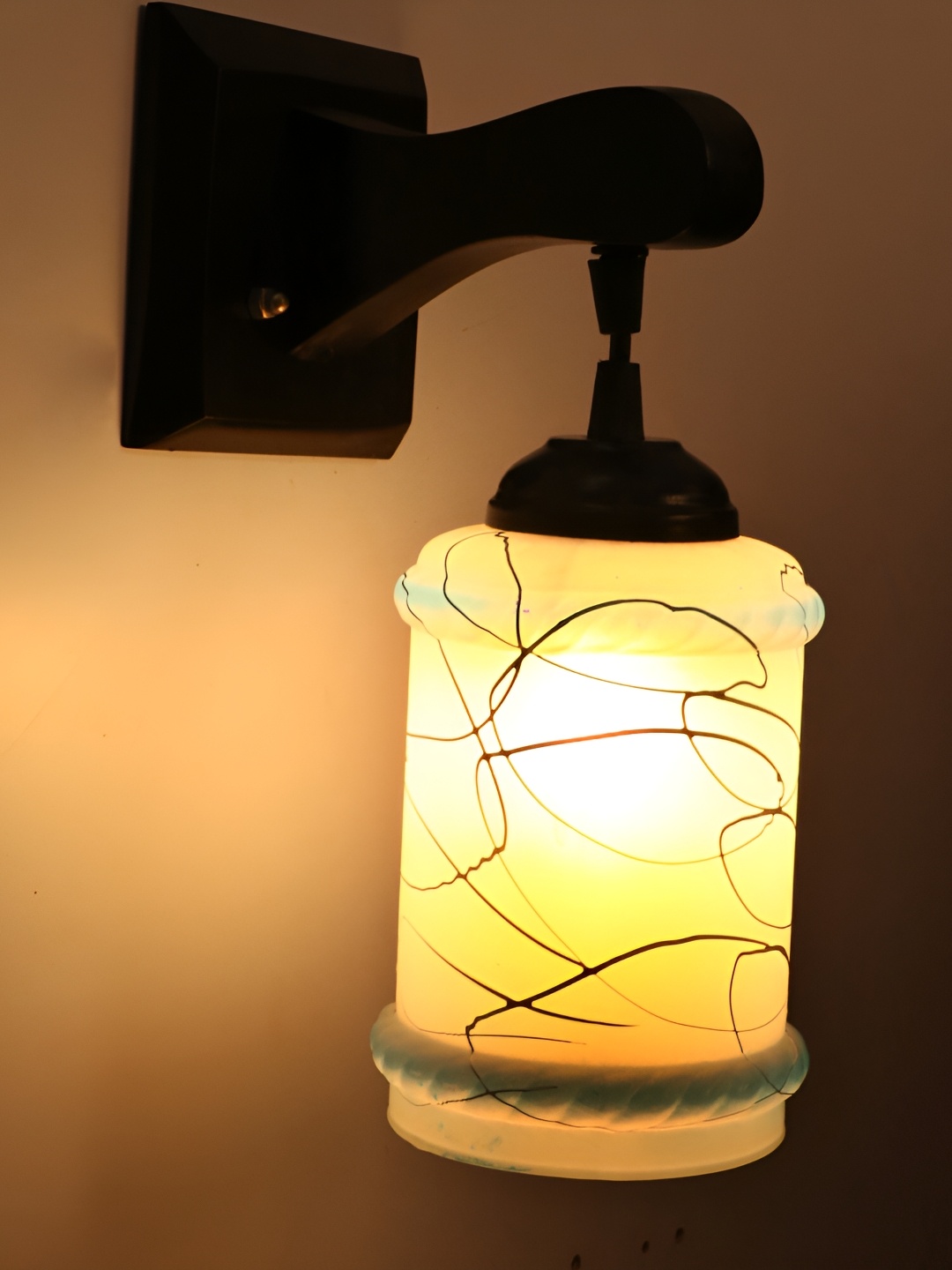 

Afast Blue & Brown Textured Contemporary Glass Wall Lamp