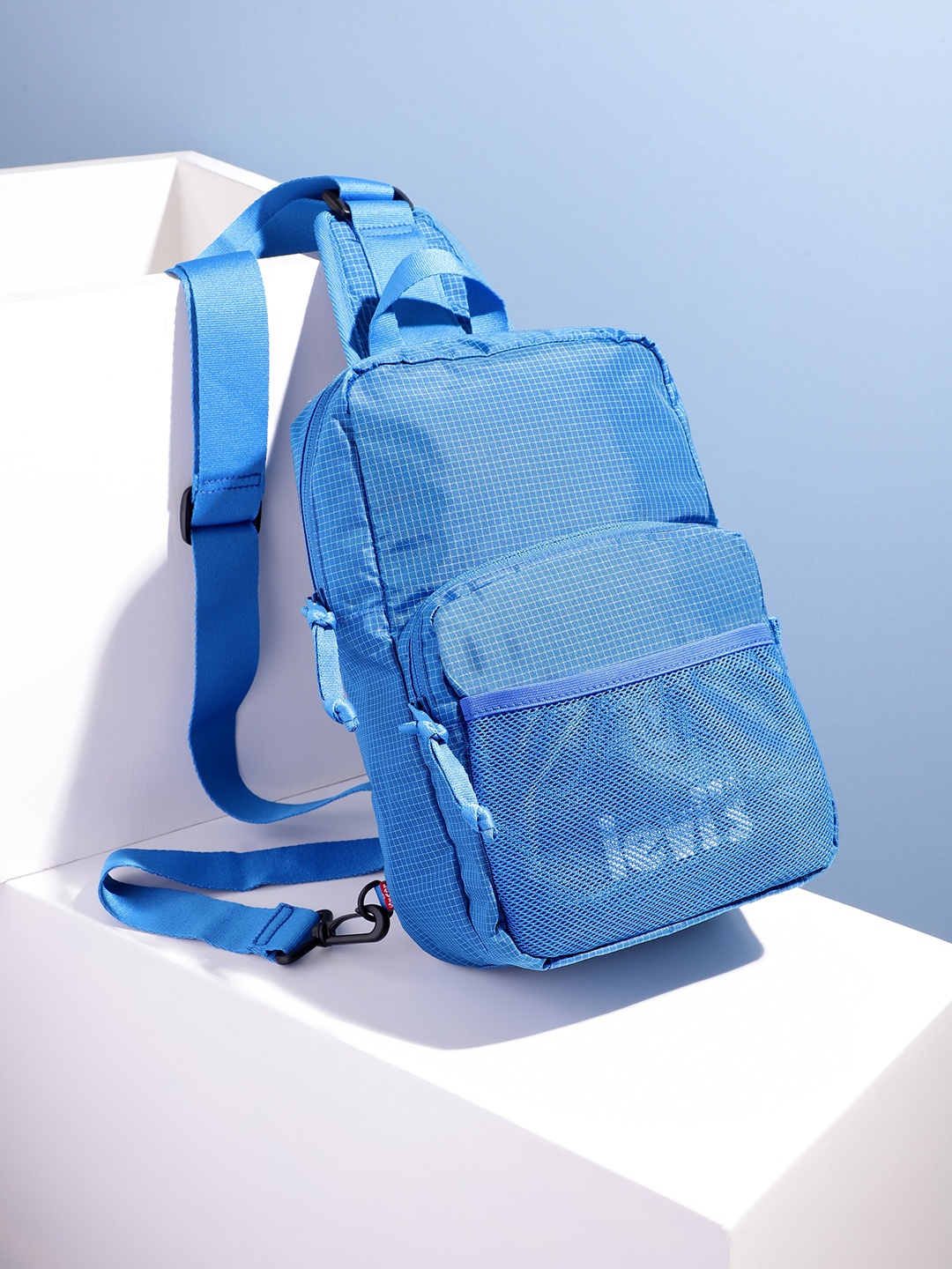 

Levis Men Checked Backpack, Blue