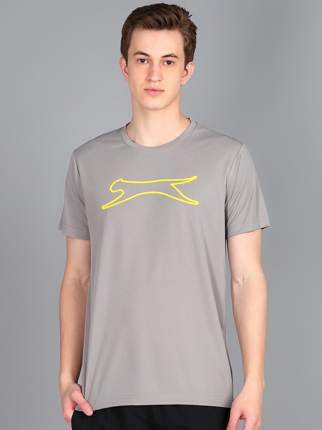 

Slazenger Brand Logo Printed T-Shirt, Grey