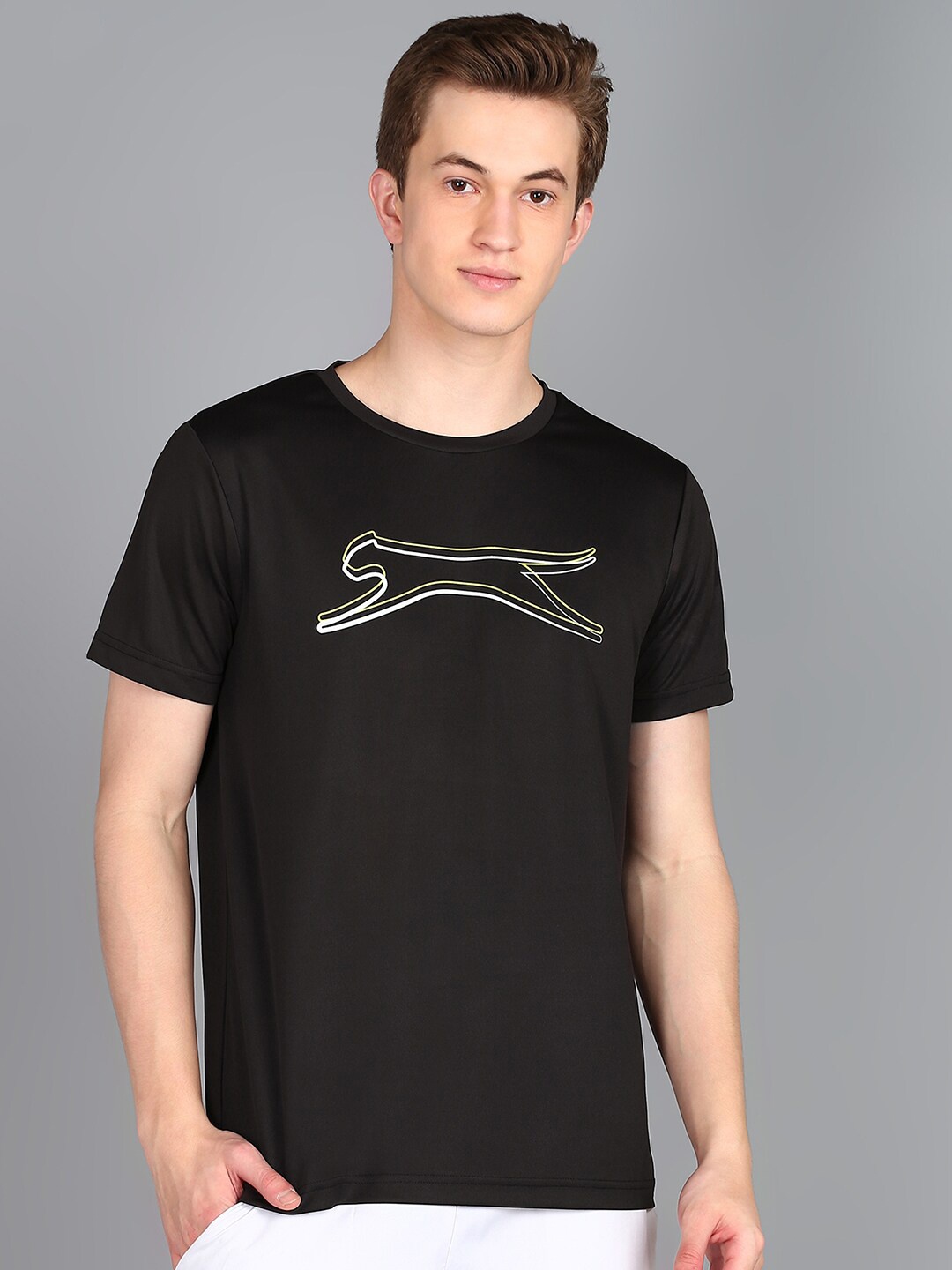 

Slazenger Brand Logo Printed T-Shirt, Black