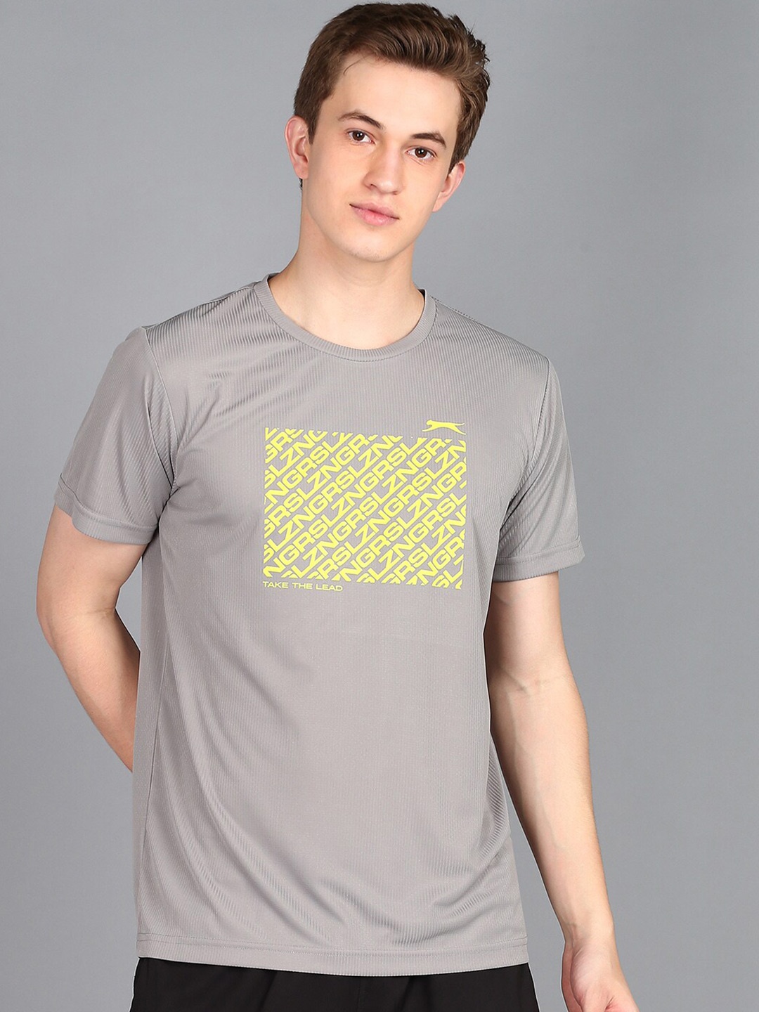 

Slazenger Brand Logo Printed T-Shirt, Grey