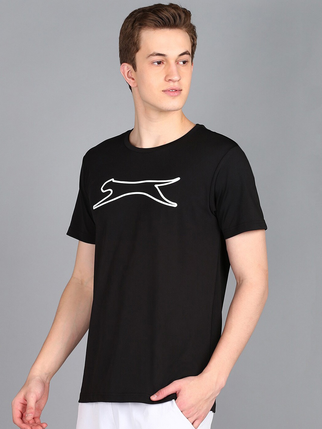 

Slazenger Brand Logo Printed T-Shirt, Black