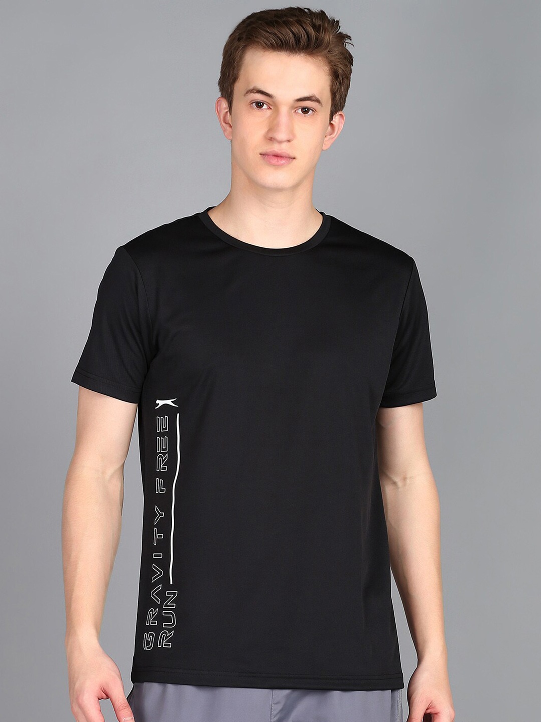 

Slazenger Typography Printed Short Sleeves Sports T-shirt, Black