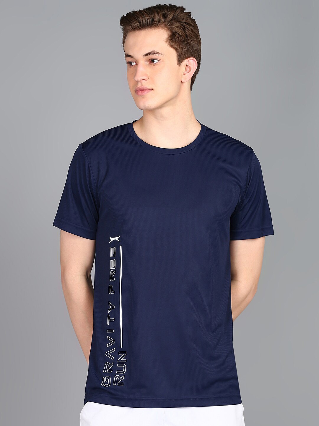 

Slazenger Typography Printed Short Sleeves Sports T-shirt, Navy blue