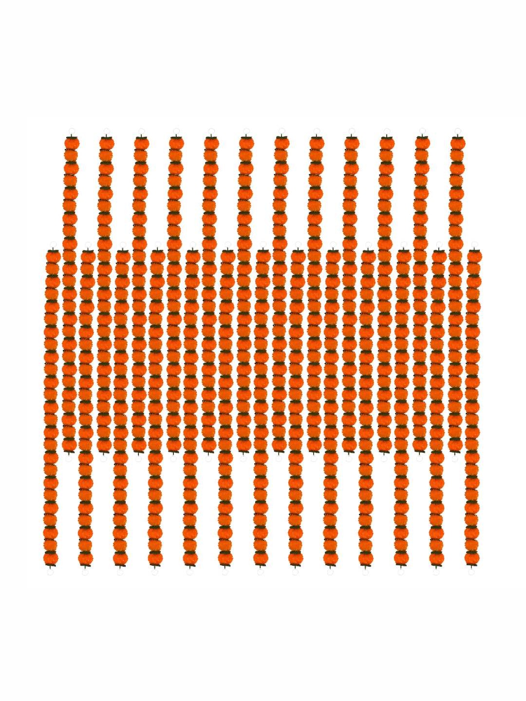 

iHandikart Orange Coloured 25 Pieces Hanging Marigold Artificial Flower