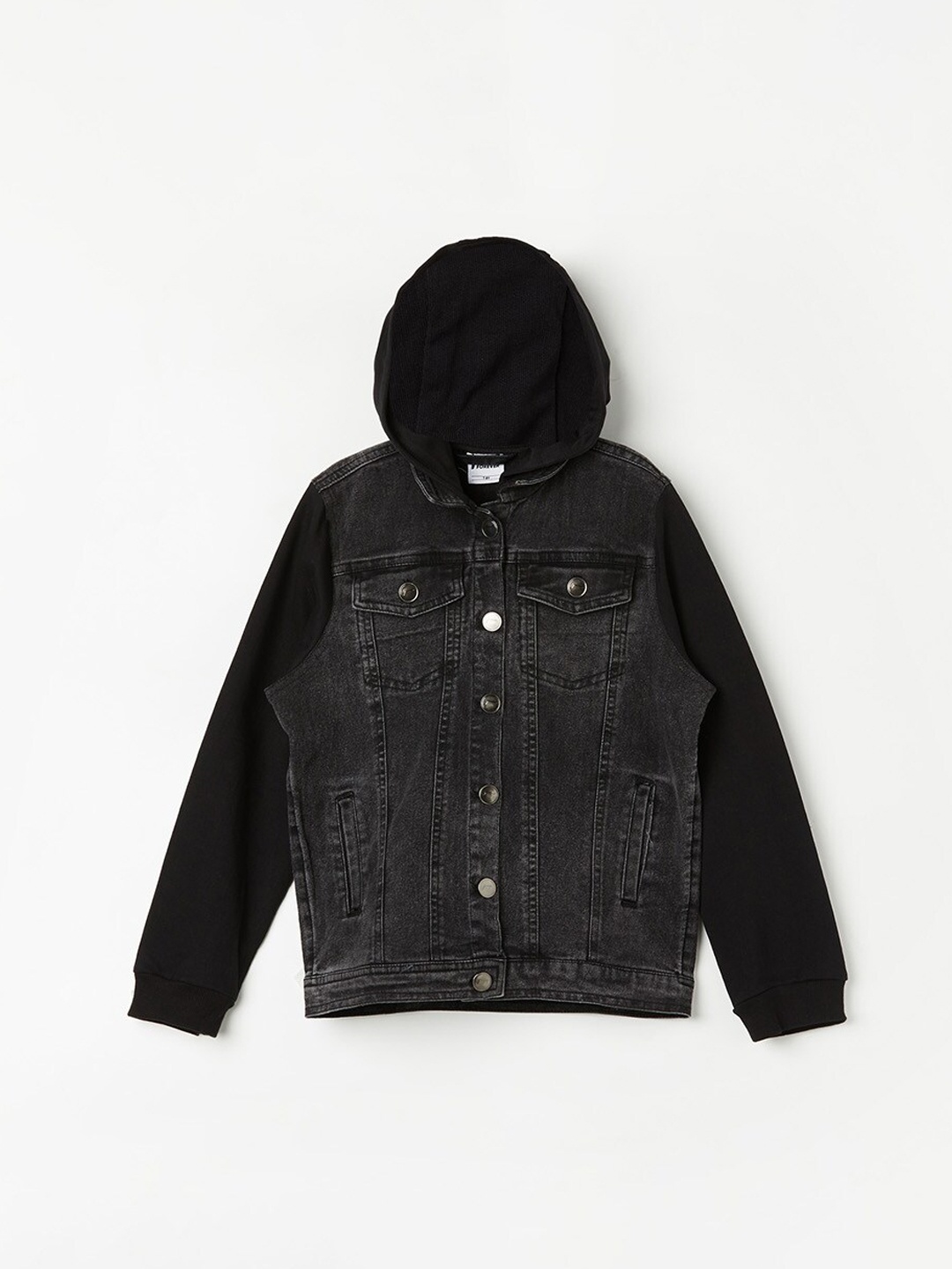 

Fame Forever by Lifestyle Boys Hooded Denim Jacket, Black