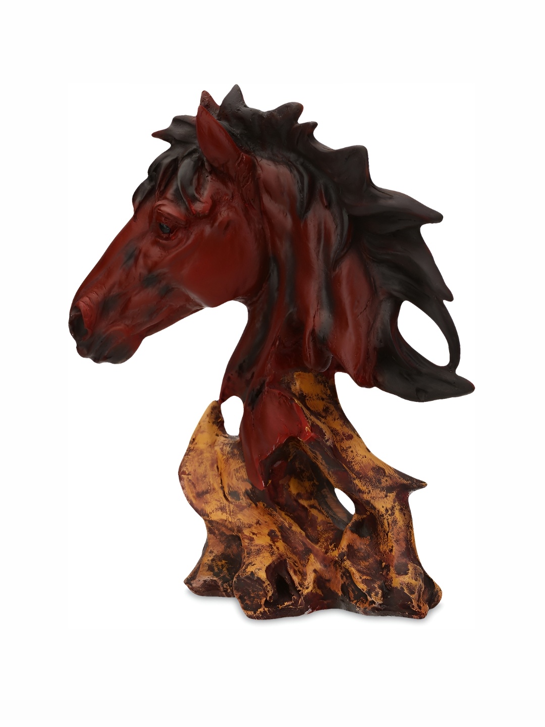 

GW CREATIONS Brown & Black Horse Figurine Showpiece