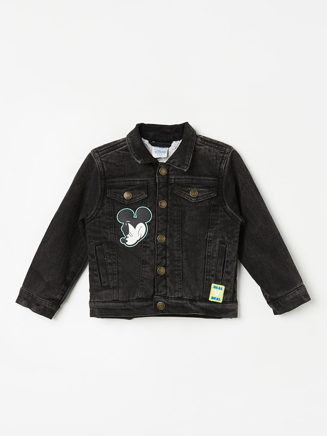 

Juniors by Lifestyle Boys Spread Collar Denim Jacket, Black