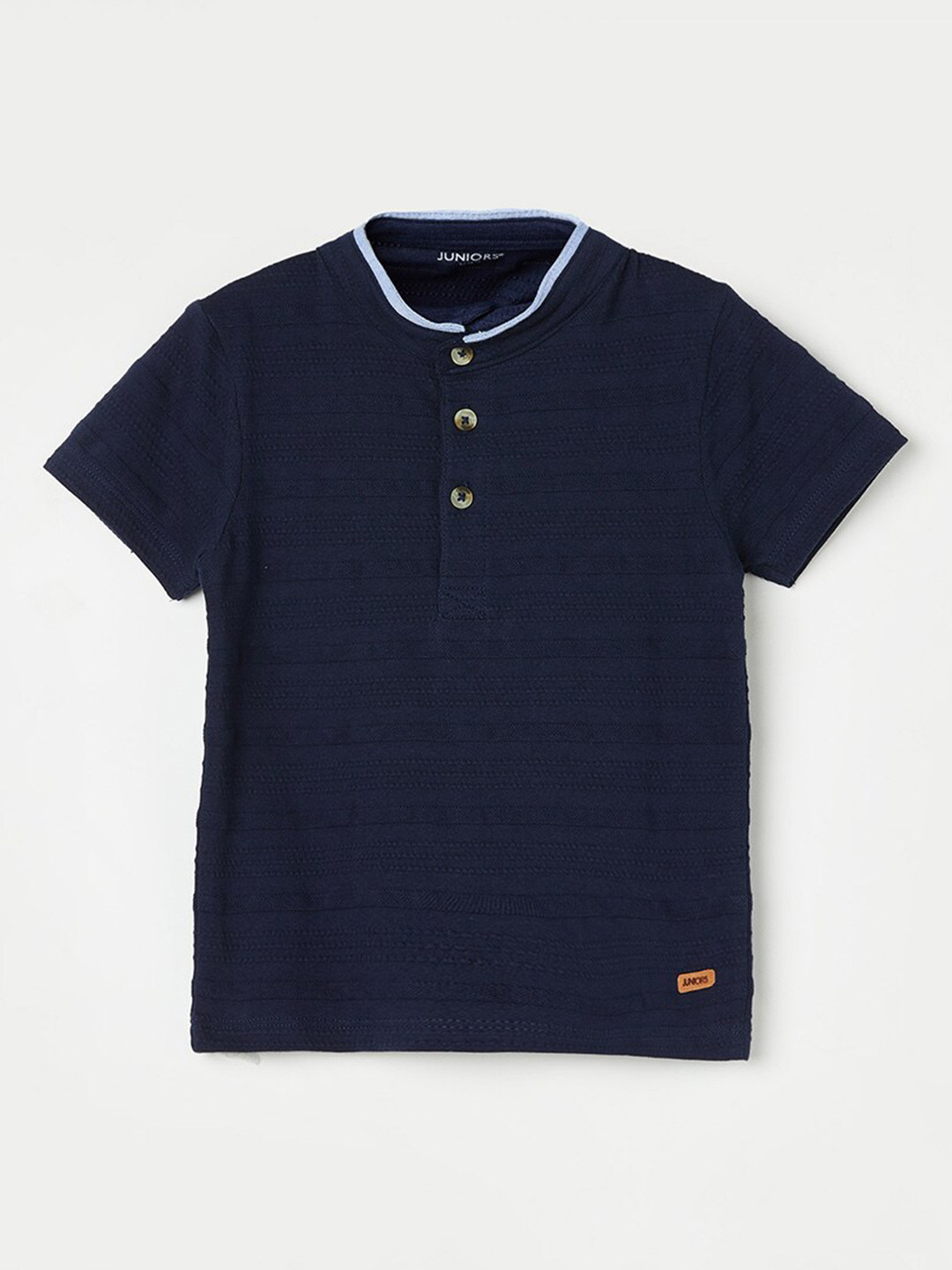 

Juniors by Lifestyle Boys Henley Neck Pure Cotton Casual T-shirt, Blue