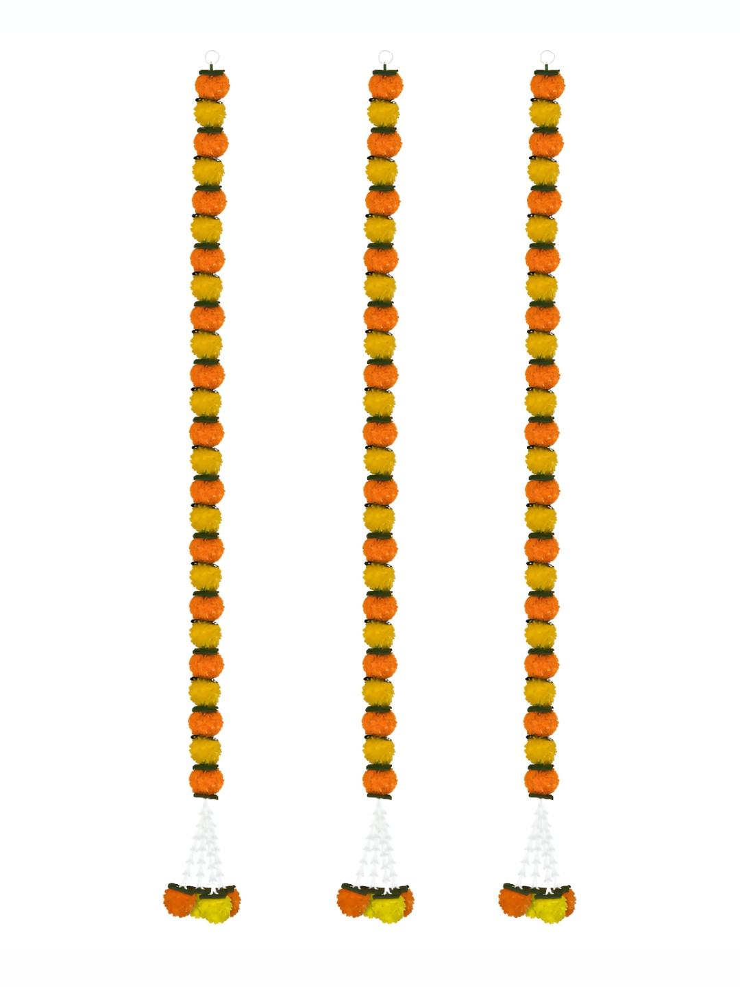 

iHandikart Orange & Yellow 1 Pieces Hanging Marigold Artificial Flower