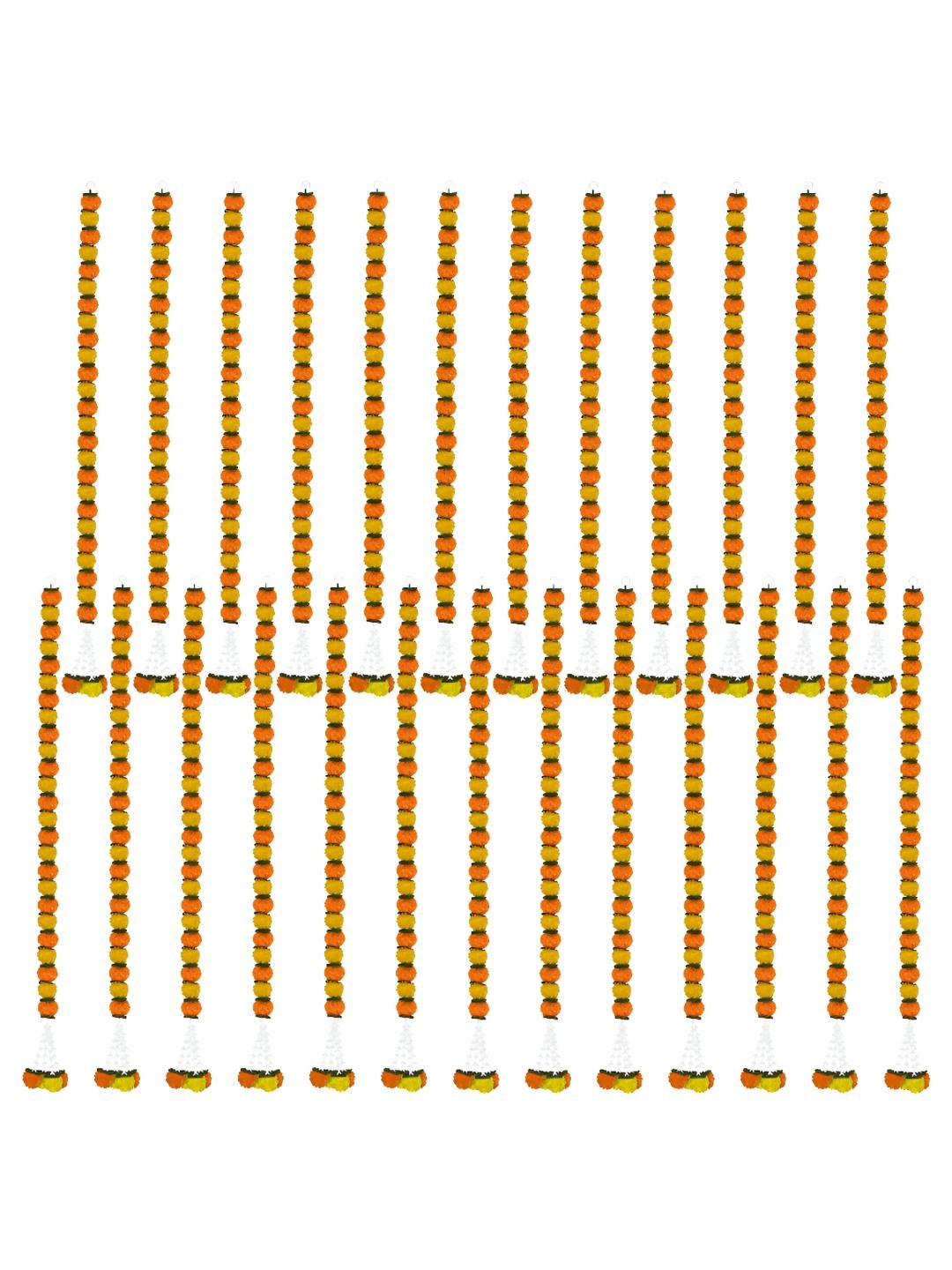 

iHandikart Yellow 25 Pieces Hanging Marigold Artificial Flower