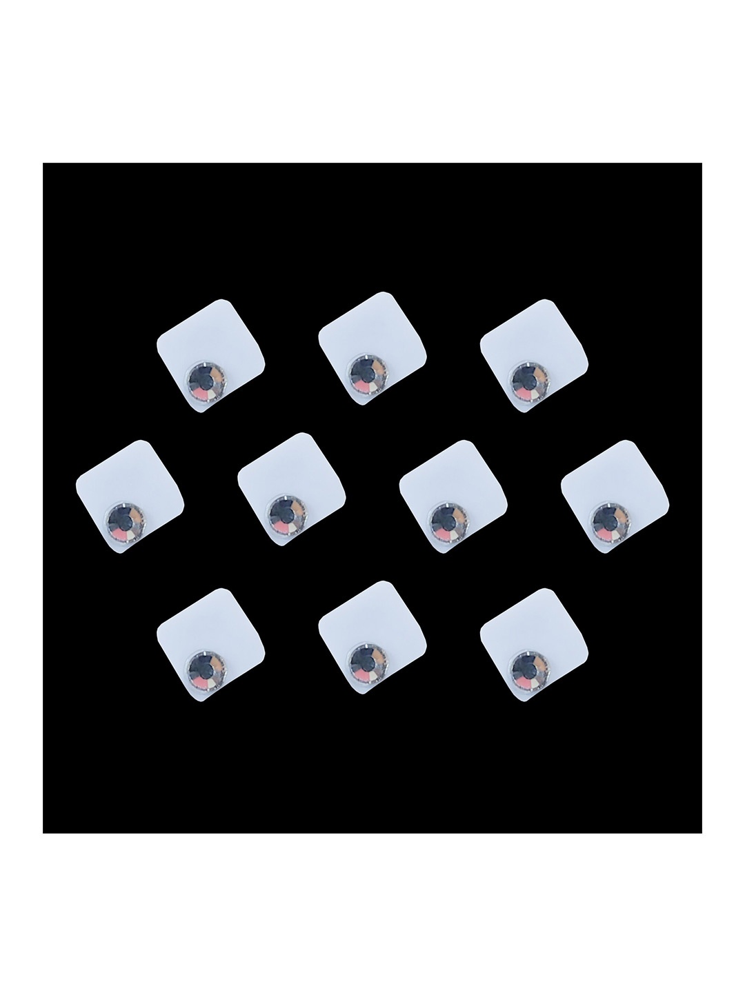 

Comet Busters 10-Pcs BIN2035 Handcrafted Beautiful Traditional Designer Bindi - White