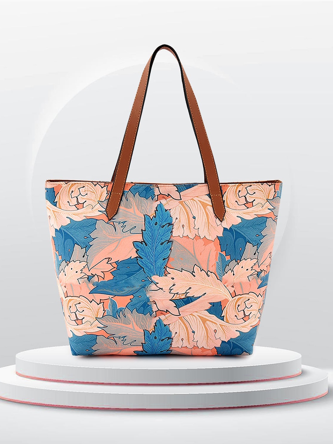 

DressBerry Floral Printed Shopper Tote Bag, Maroon