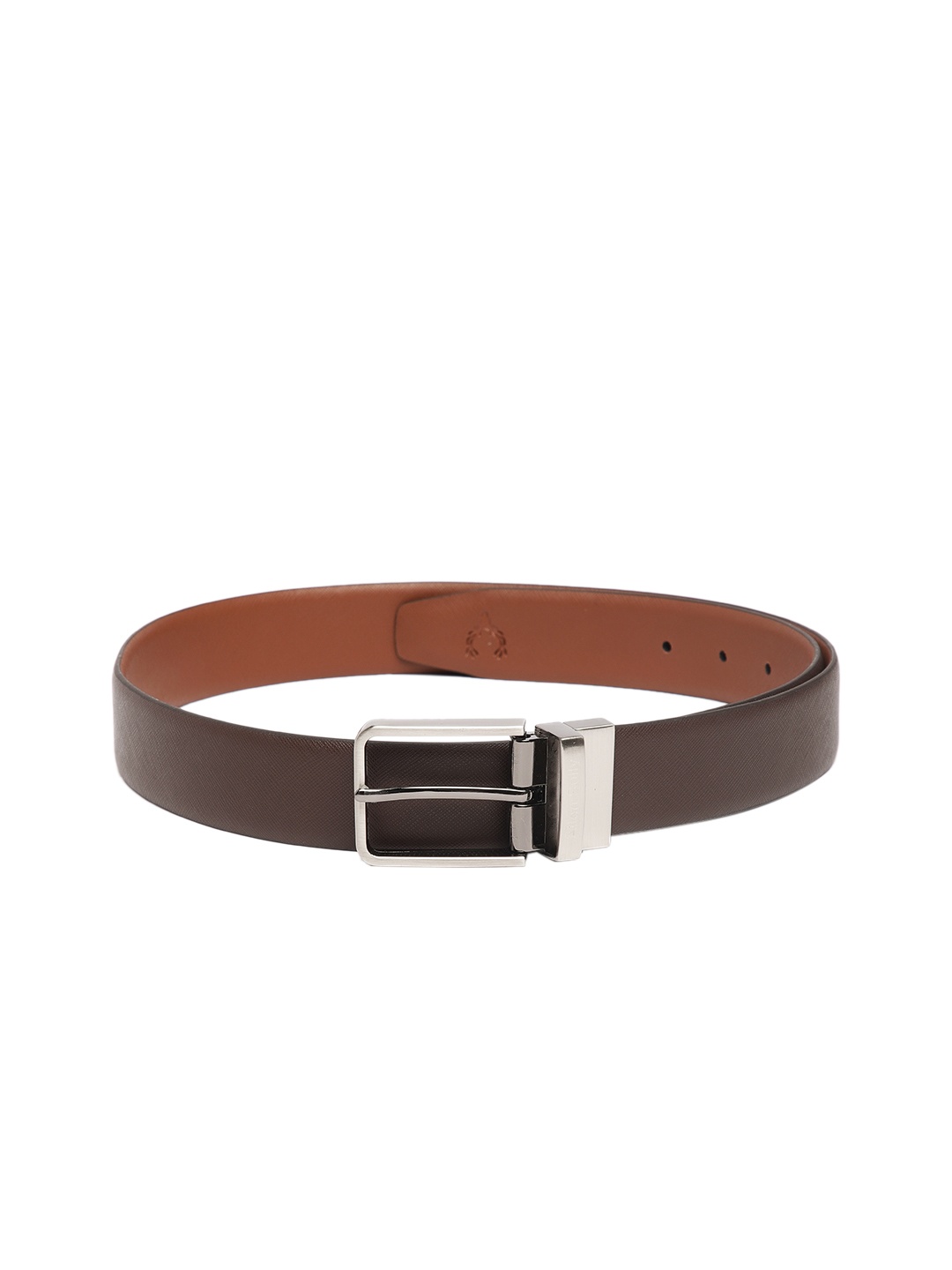 

Allen Solly Men Textured Leather Reversible Formal Belt, Brown