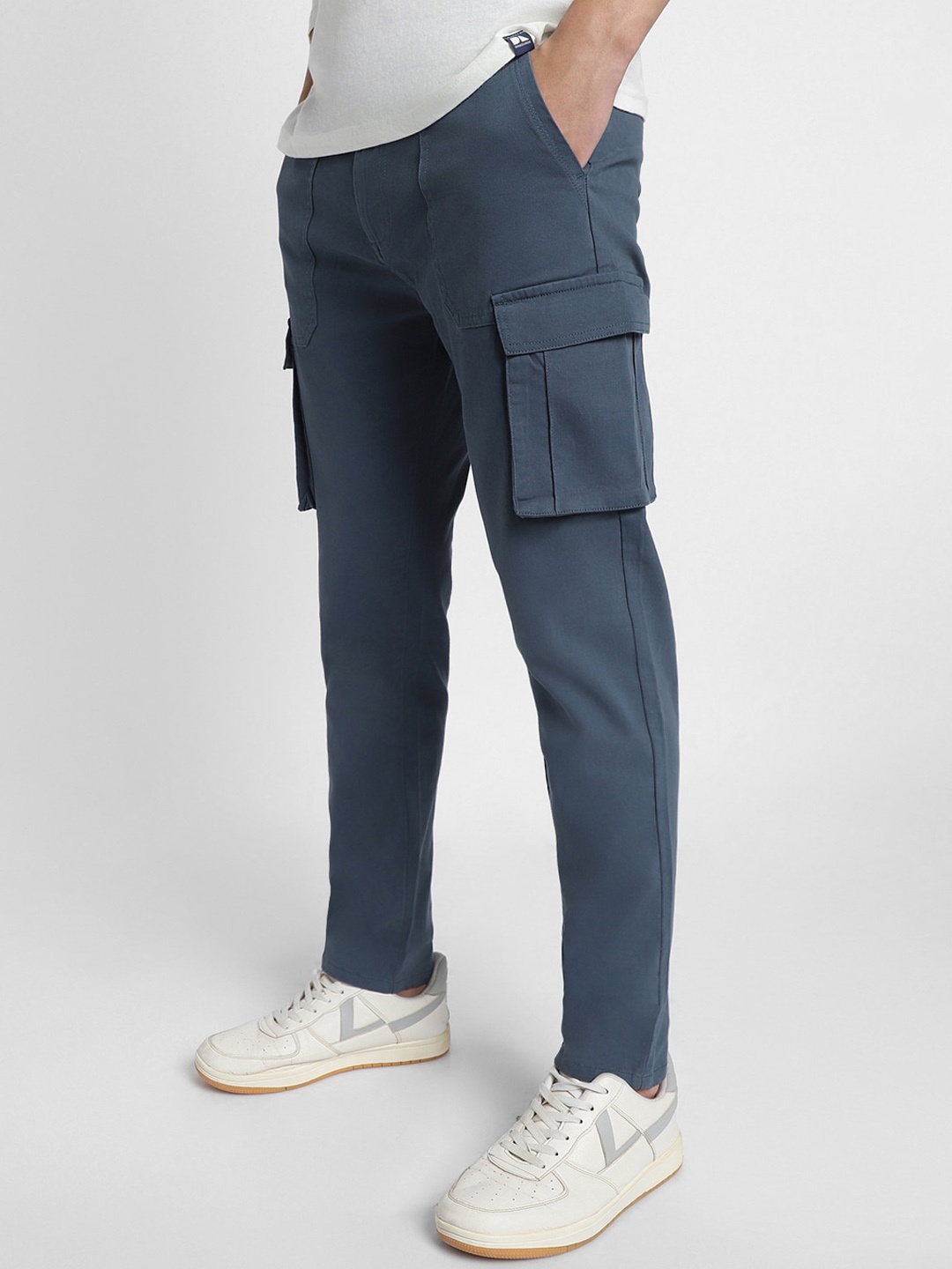 

Dennis Lingo Men Mid-Rise Cotton Regular Fit Cargos, Blue