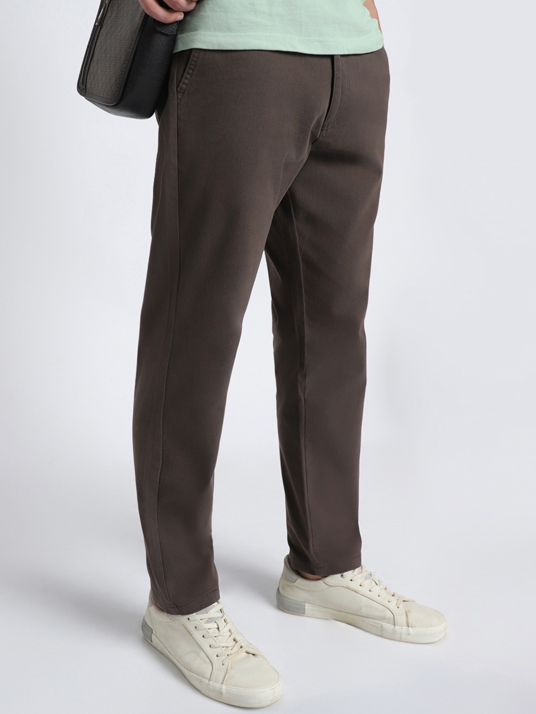 

Dennis Lingo Men Mid Rise Trousers, Grey