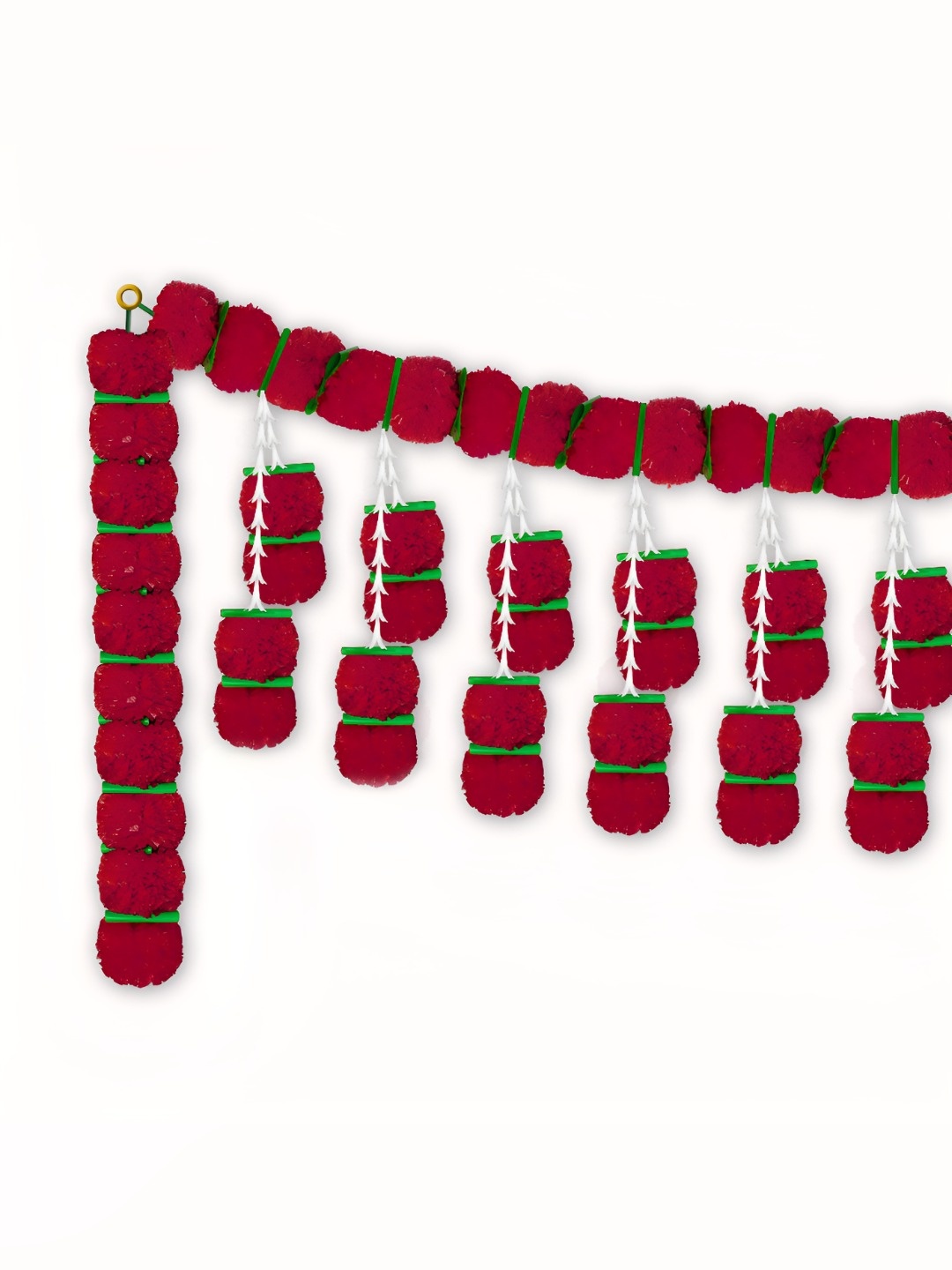 

iHandikart Red 3 Pieces Hanging Marigold Artificial Flower