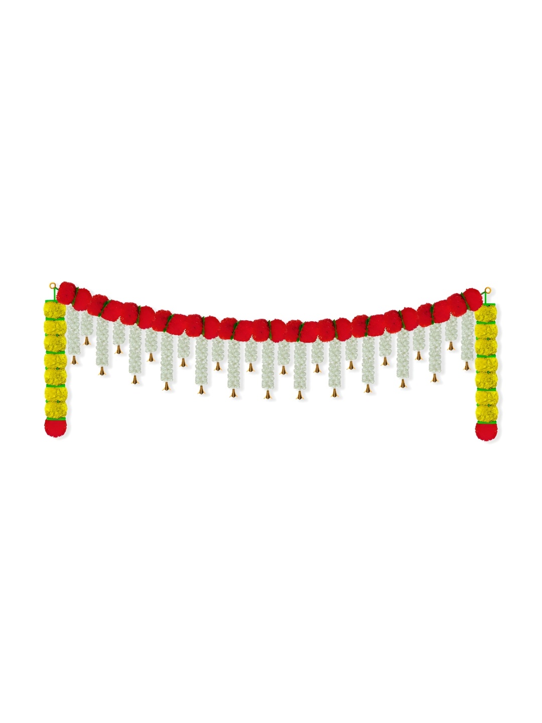 

iHandikart Red & Yellow Hanging Marigold Artificial Flower