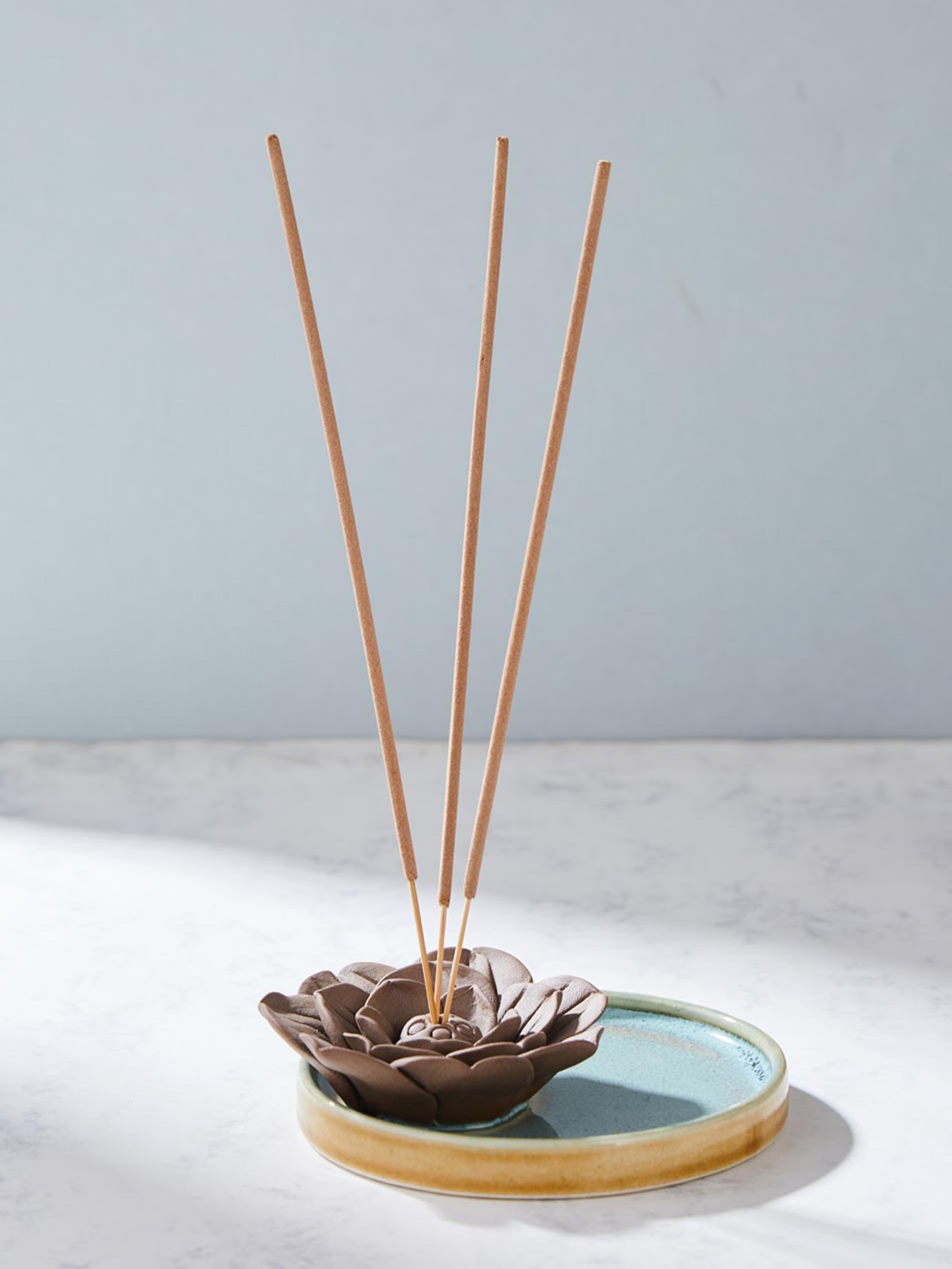 

Fabindia Brown & Blue Ceramic Yavana Incense Holder