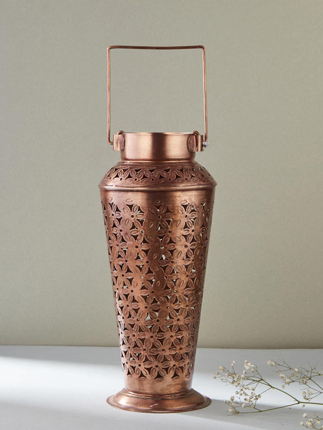 

Fabindia Rose Gold Toned Copper Metal Sidra Traditional Table Lantern