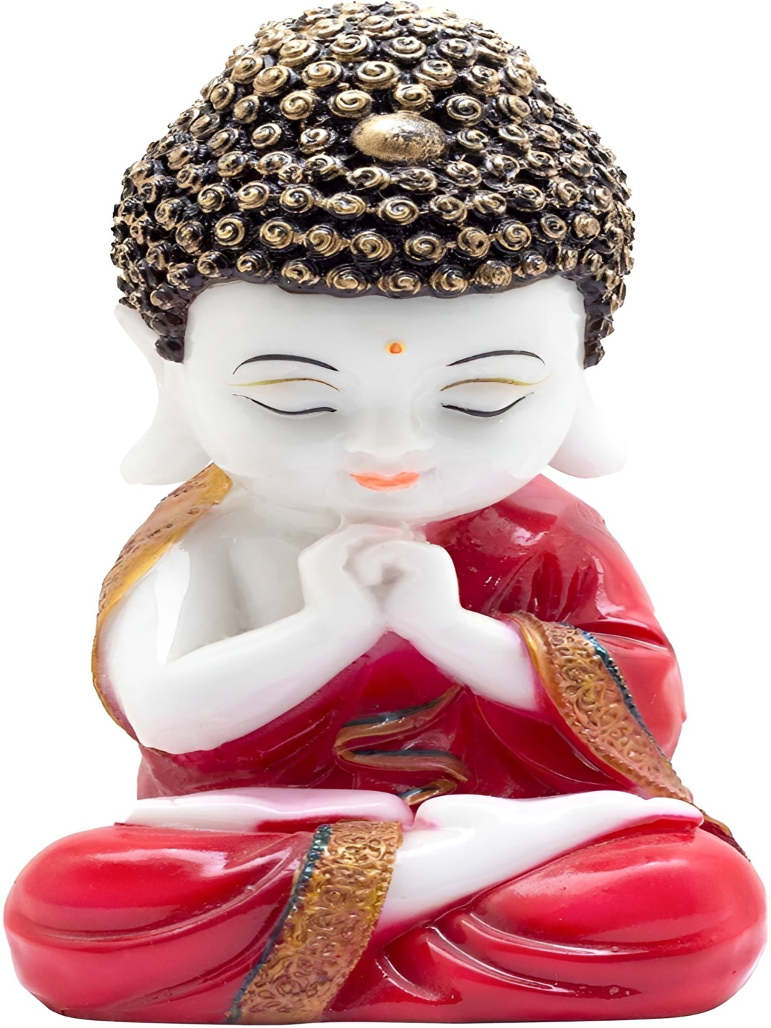 

GW CREATIONS Red & White Buddha Idol Showpiece