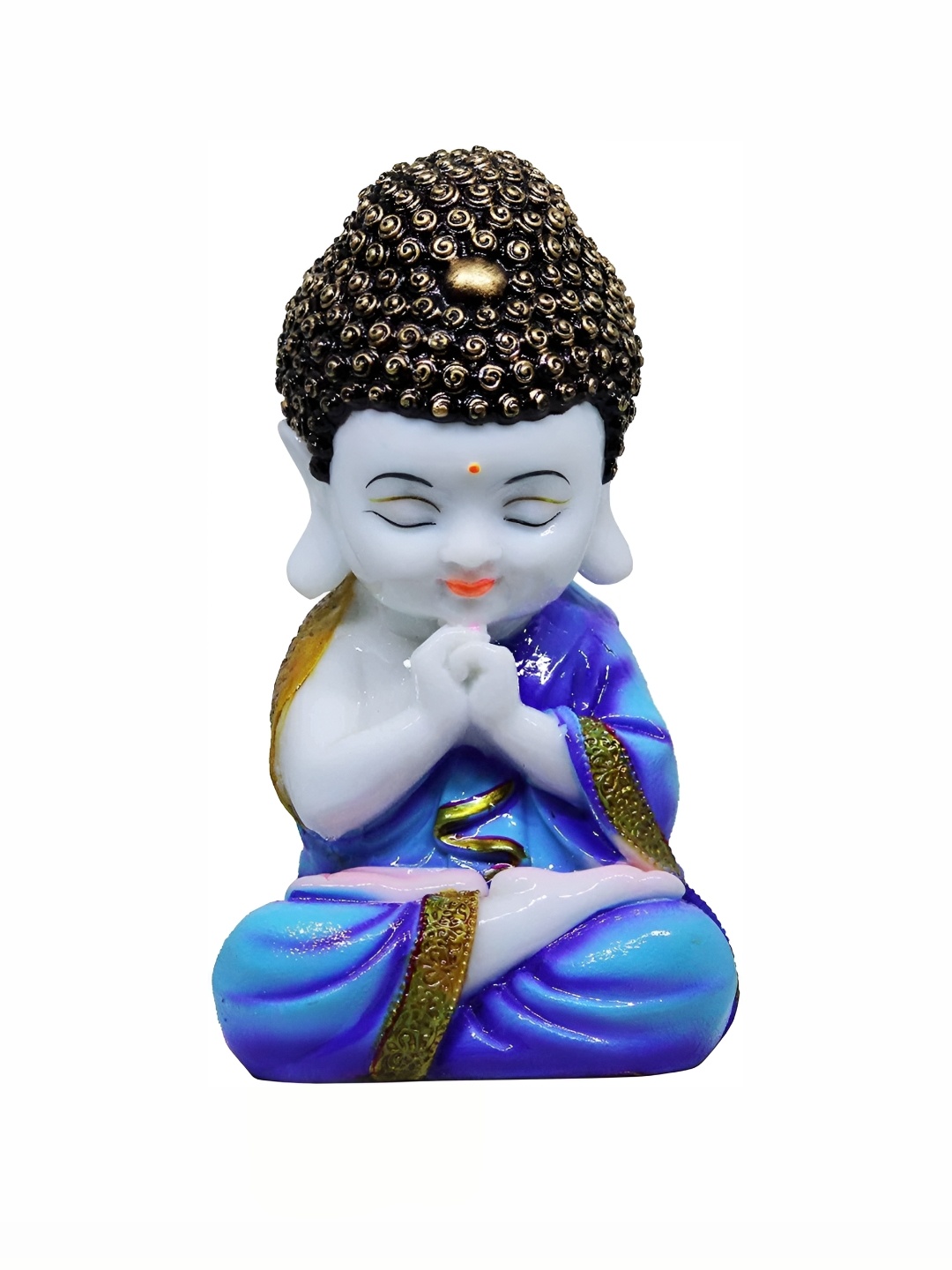 

GW CREATIONS Blue & White Buddha Idol Showpiece