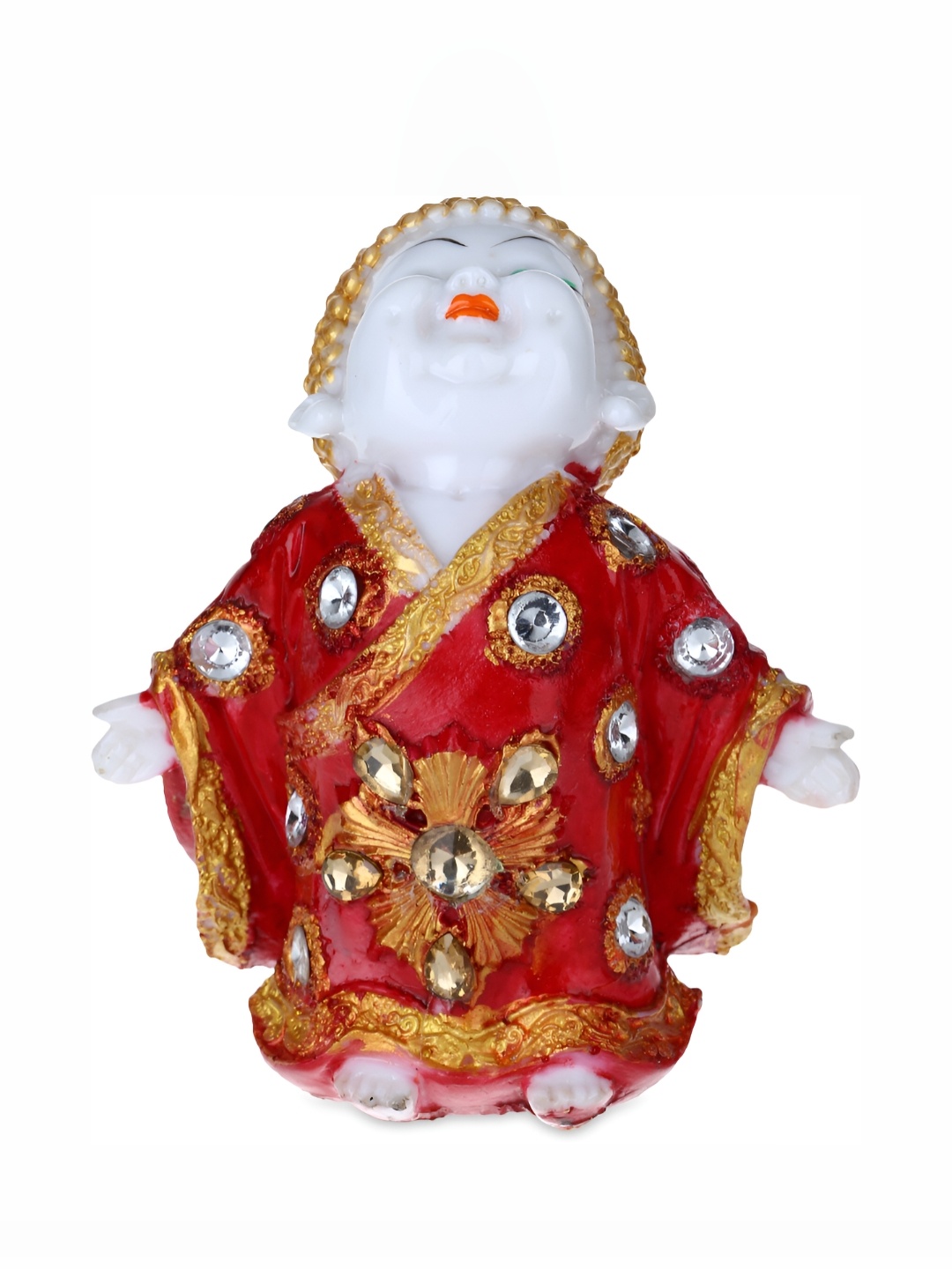 

GW CREATIONS Red & White Buddha Idol Showpiece