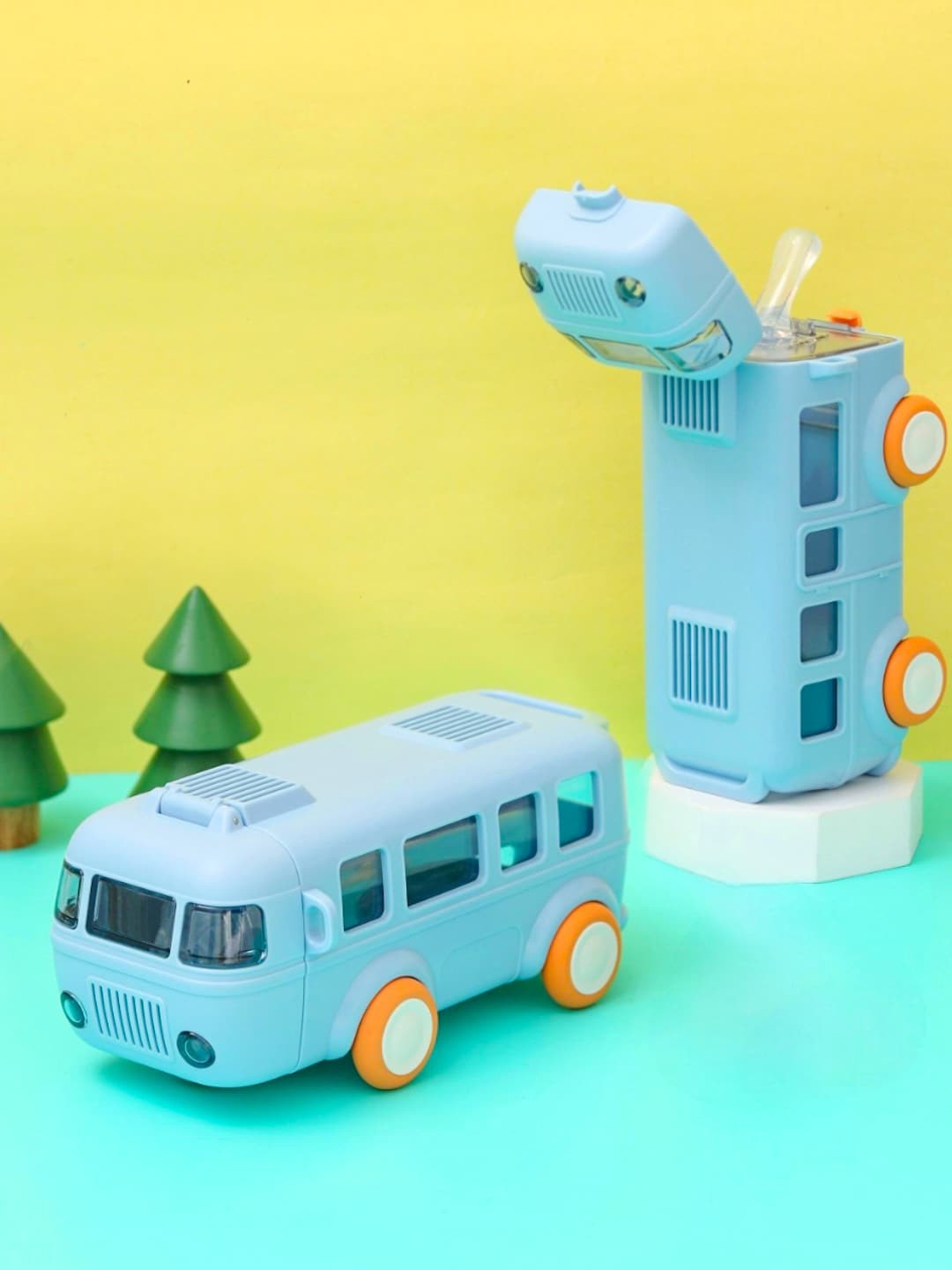 

Yellow Bee Blue Plastic Printed Water Bottle 500 ML