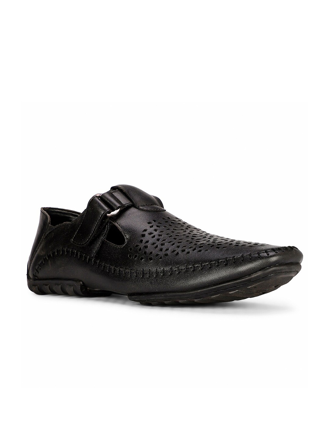 

Bata Laser Cuts Shoe-Style Sandals, Black
