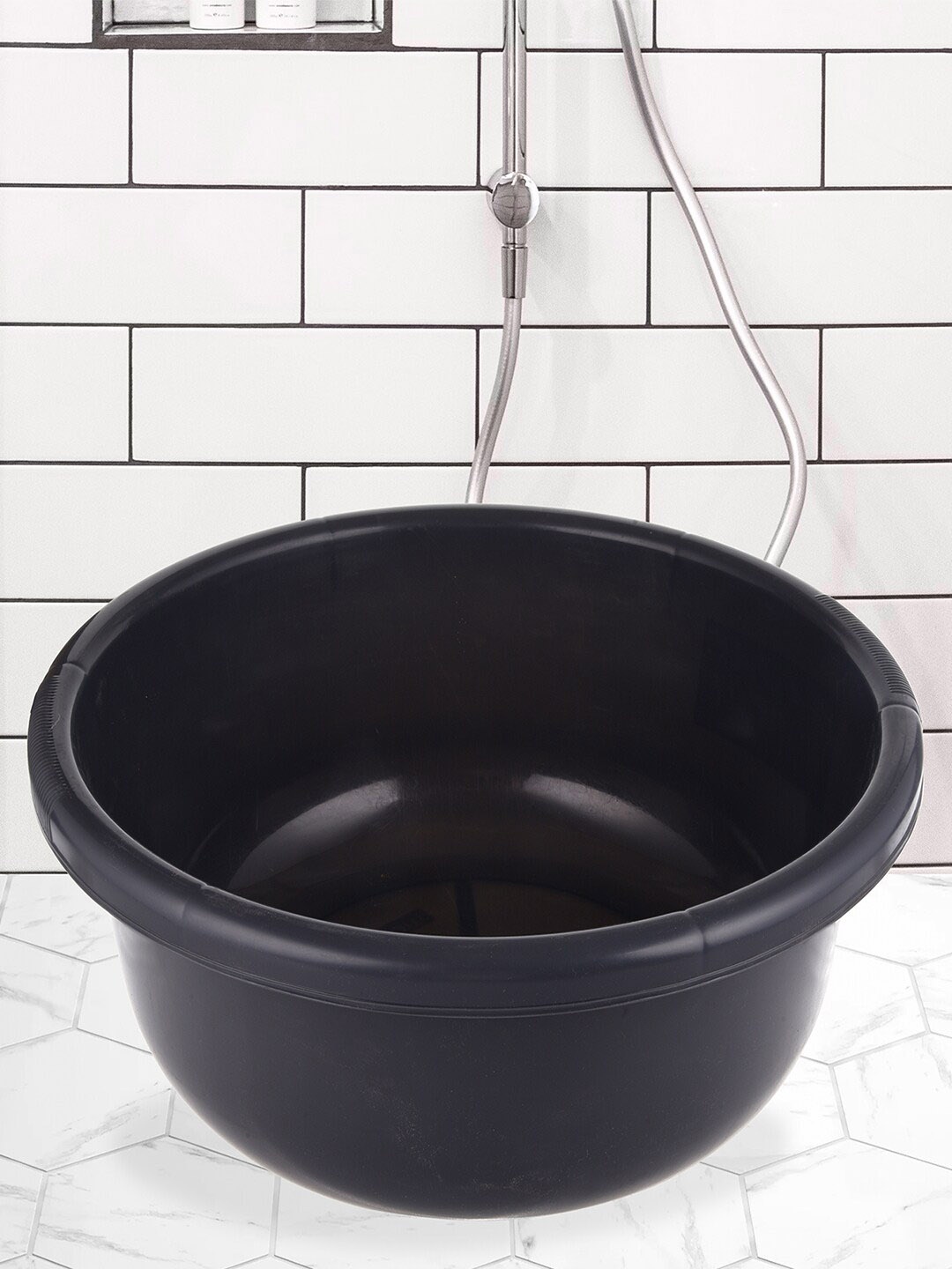 

Kuber Industries Grey 2 Pieces Durable Bathroom Tubs