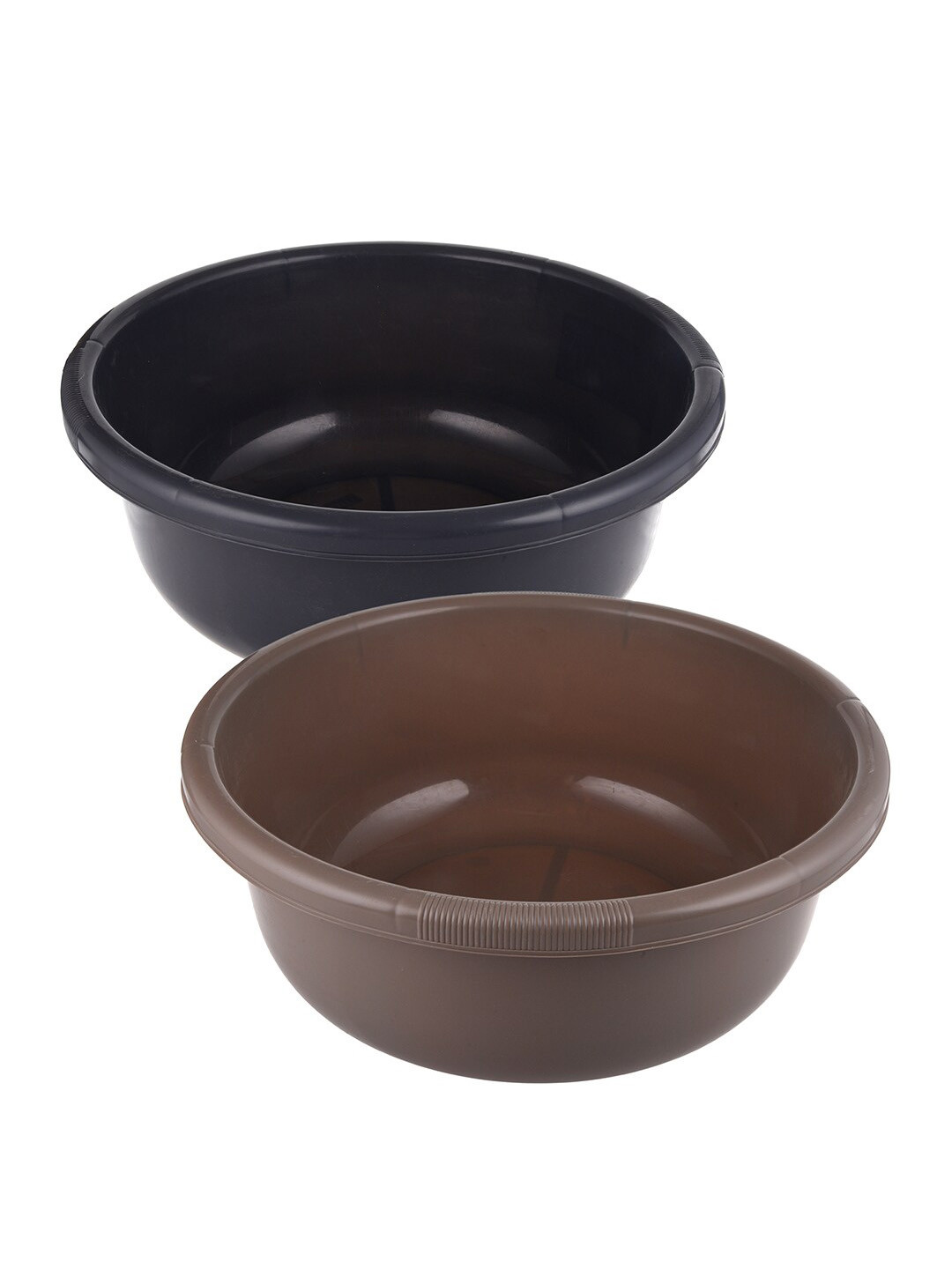 

Kuber Industries Set Of 2 Coffee Brown Plastic Bath Tub