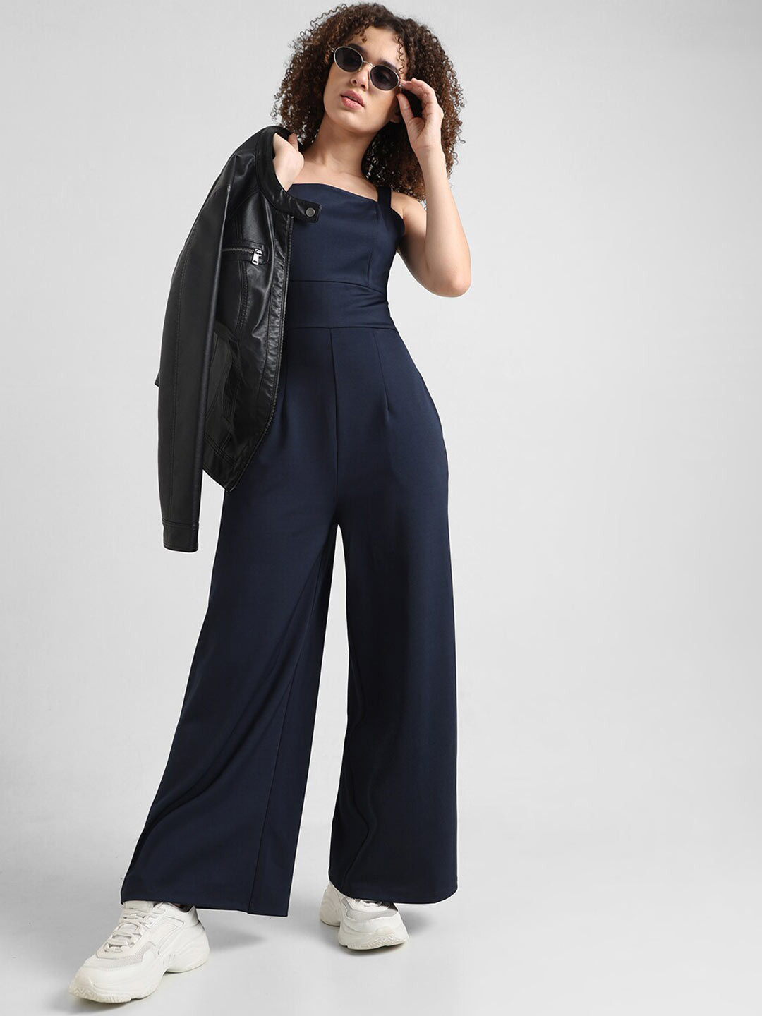 

ONLY Shoulder Straps Basic Jumpsuit, Navy blue