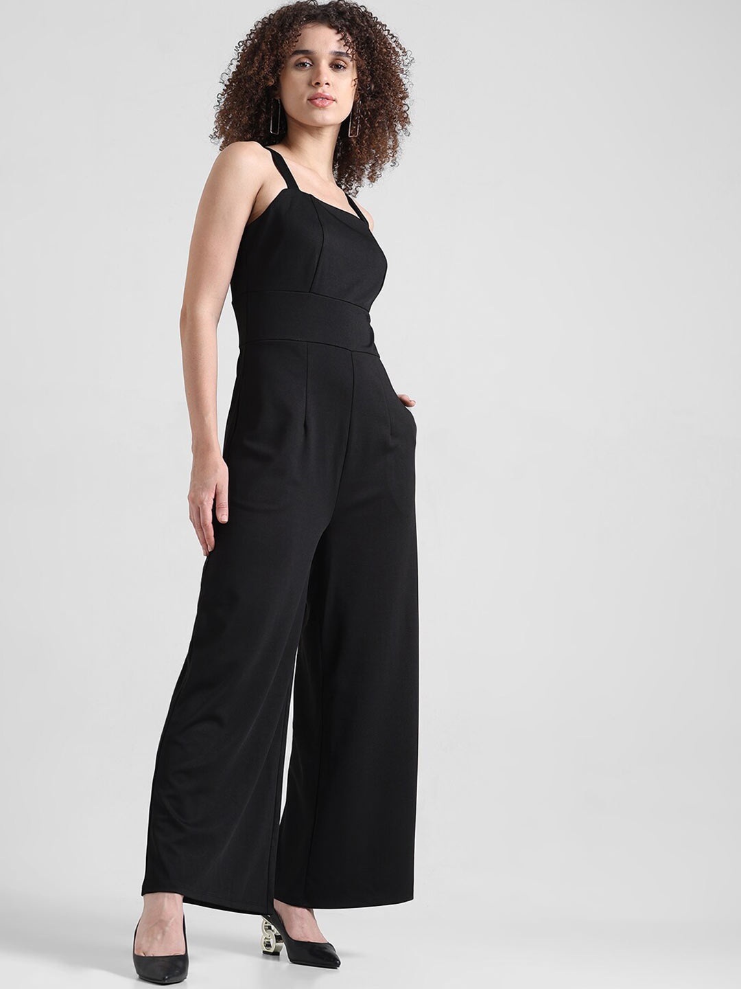 

ONLY Shoulder Straps Basic Jumpsuit, Black