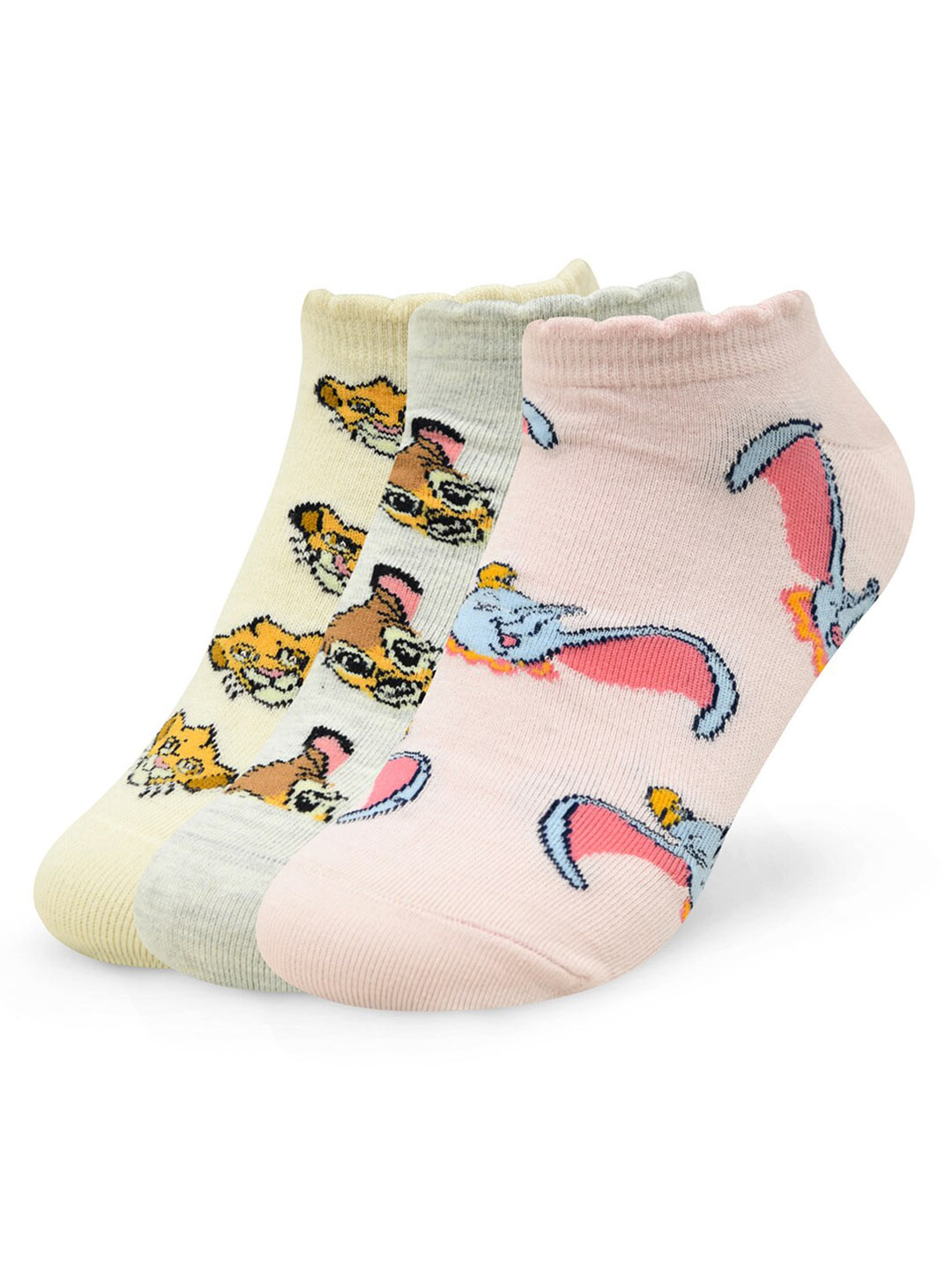 

Balenzia x Disney Pack Of 3 Printed Cotton Ankle Length Socks, Blue