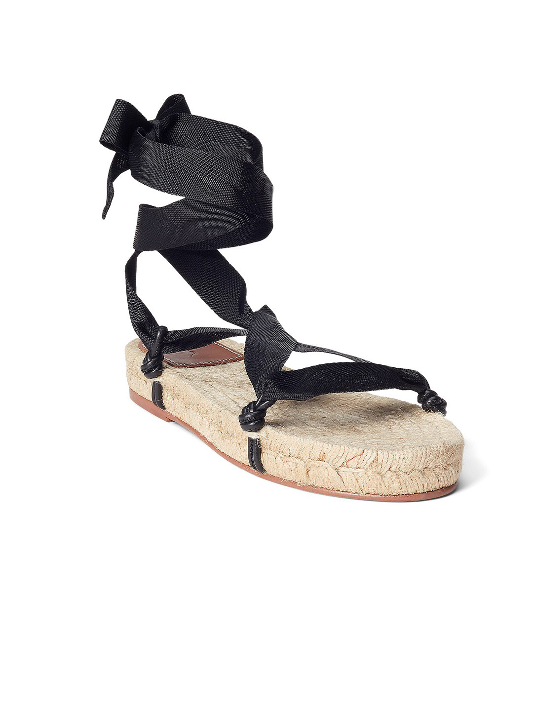 

Polo Ralph Lauren Women PU Lace-Up Espadrille Sandals, Black