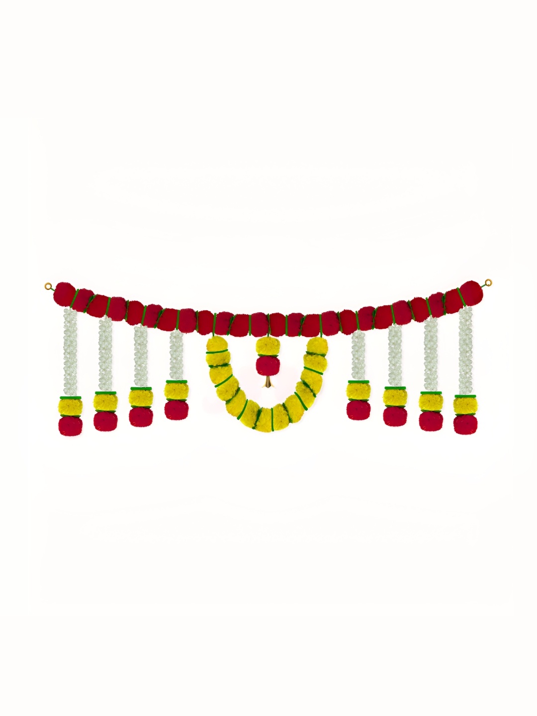 

iHandikart Red & Yellow Hanging Marigold Artificial Flower