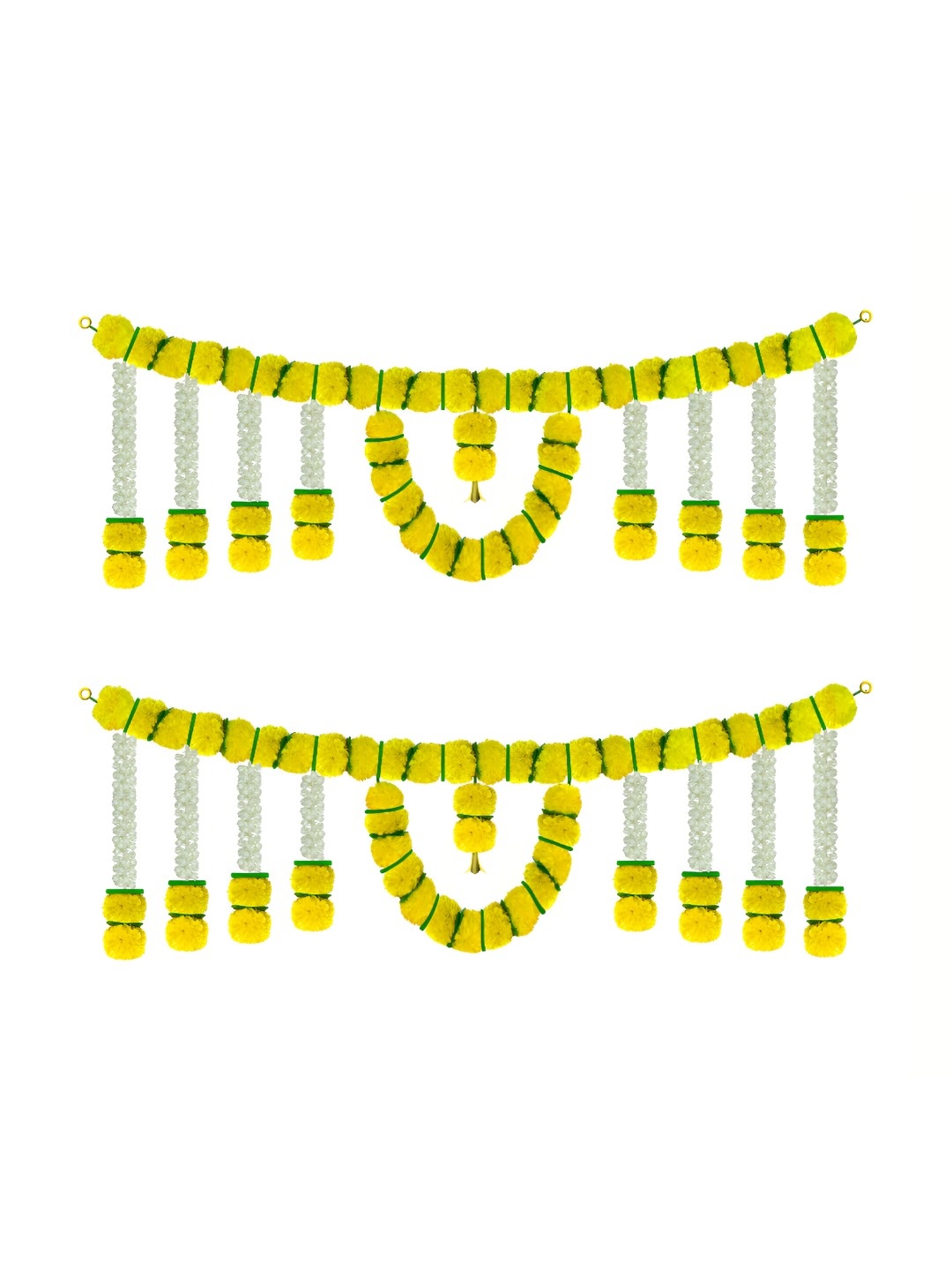 

iHandikart Yellow 2 Pieces Hanging Marigold Artificial Flower
