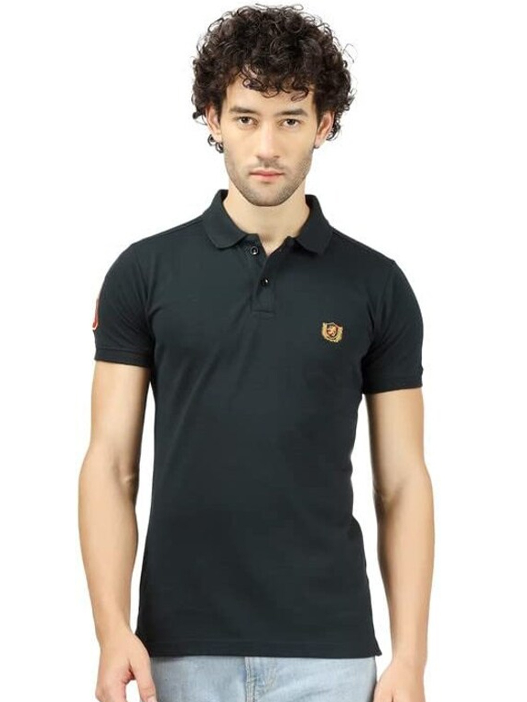 

BLUEFICUS Polo Collar Short Sleeves T-shirt, Charcoal