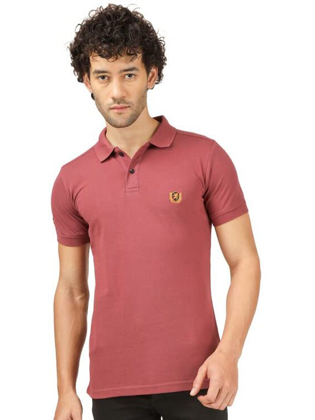

BLUEFICUS Polo Collar T-shirt, Pink