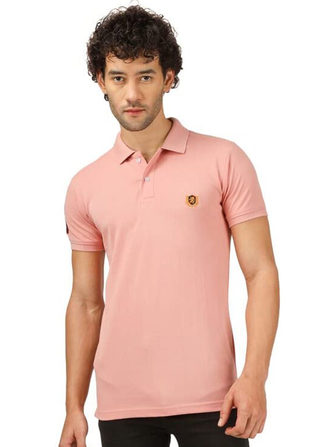 

BLUEFICUS Polo Collar T-shirt, Pink