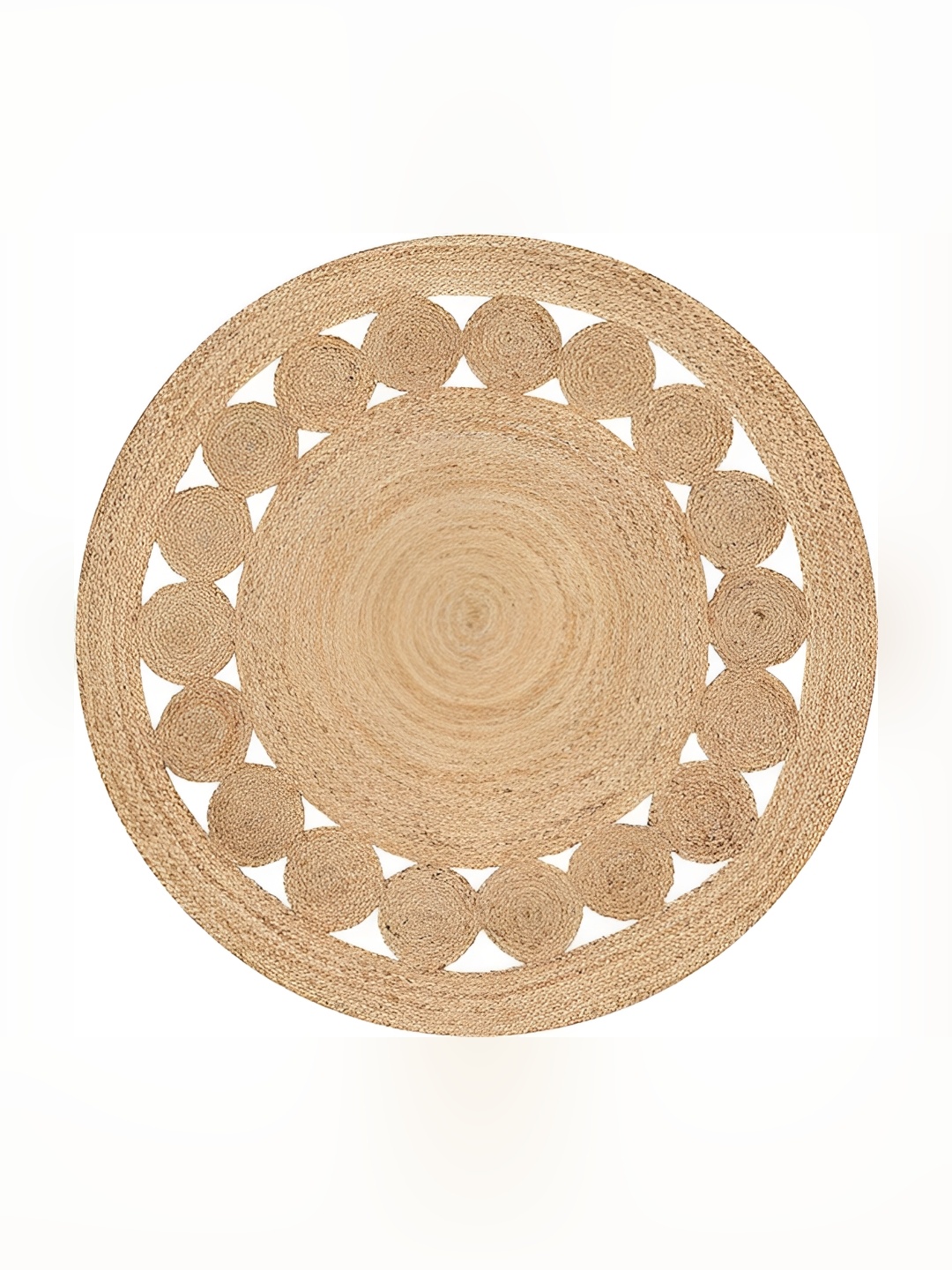 

ABSTRACT INDIA Beige Handmade Hemp Carpet
