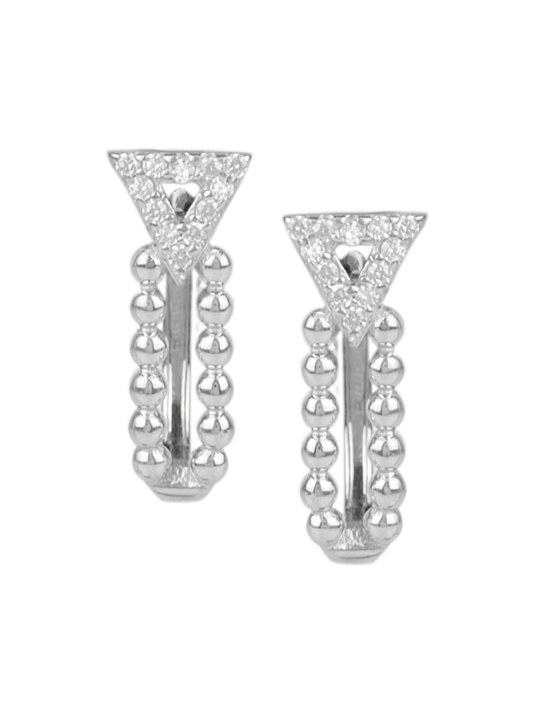 

Silverwala 925 Silver Cubic Zirconia Hoop Earrings