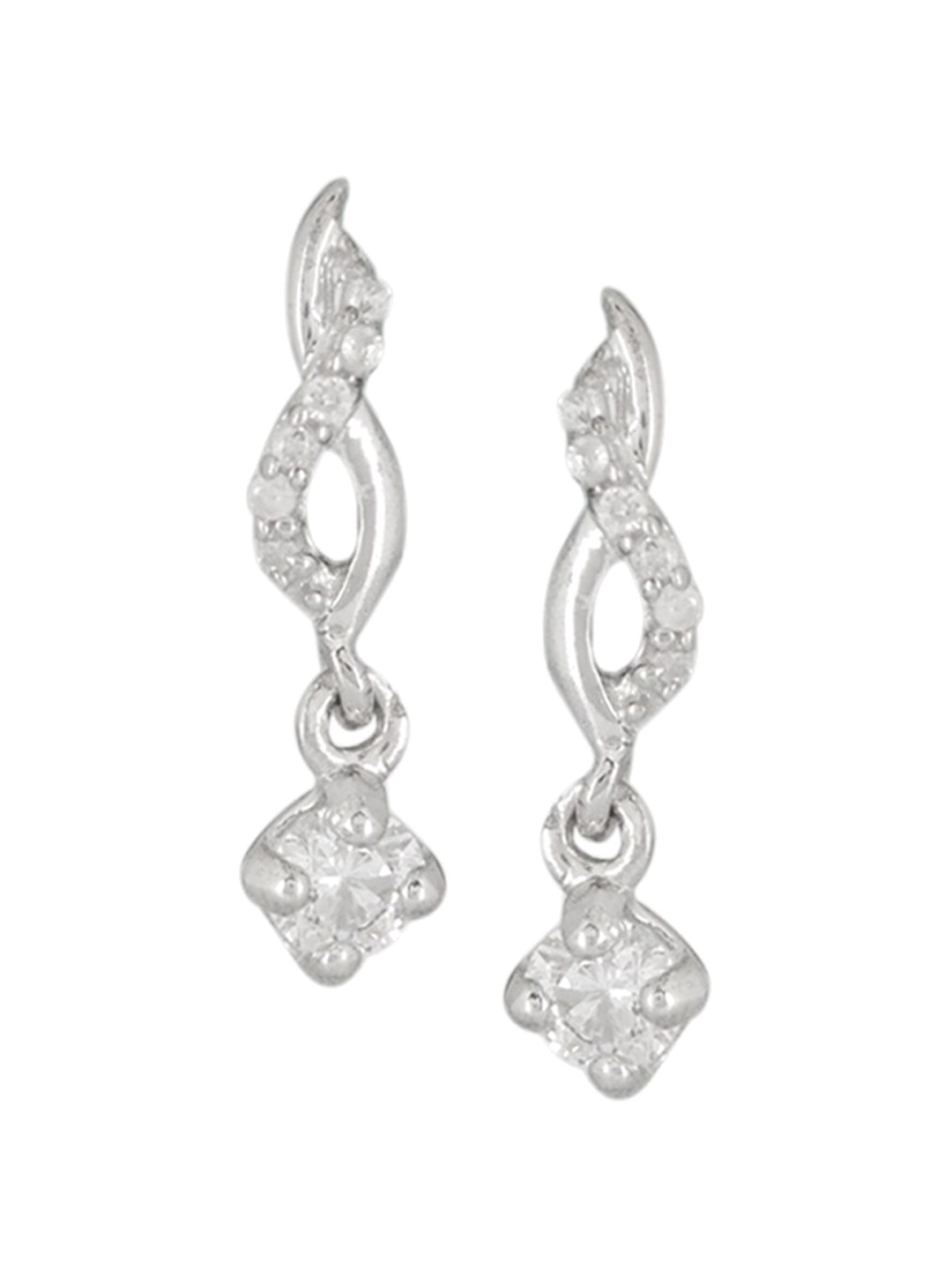 

Silverwala 925 Silver Cubic Zirconia Drop Earrings