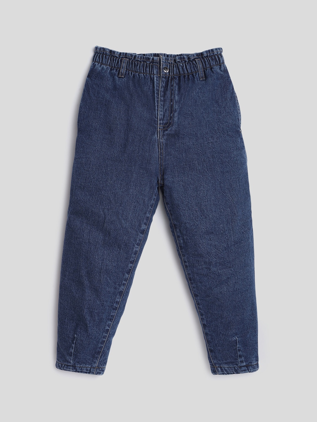 

Somersault Girls Tapered Fit High-Rise Pure Cotton Jeans, Blue