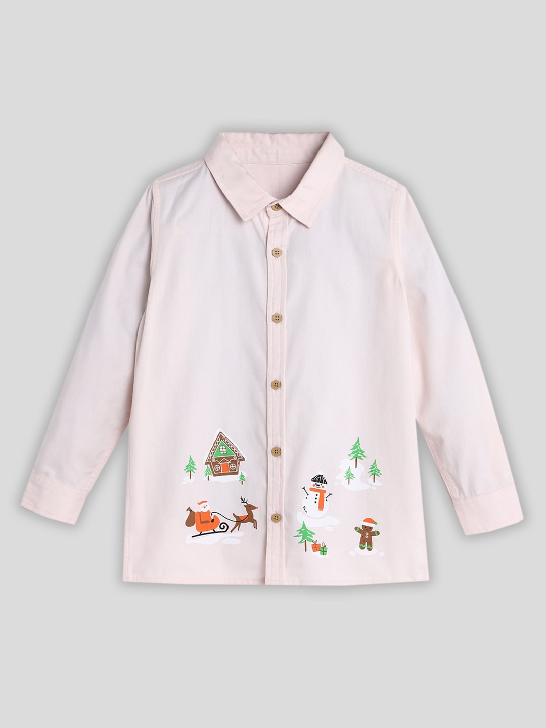 

Somersault Boys Smart Graphic Printed Pure Cotton Casual Shirt, Pink