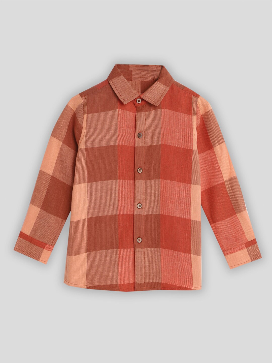 

Somersault Boys Buffalo Checks Pure Cotton Casual Shirt, Red