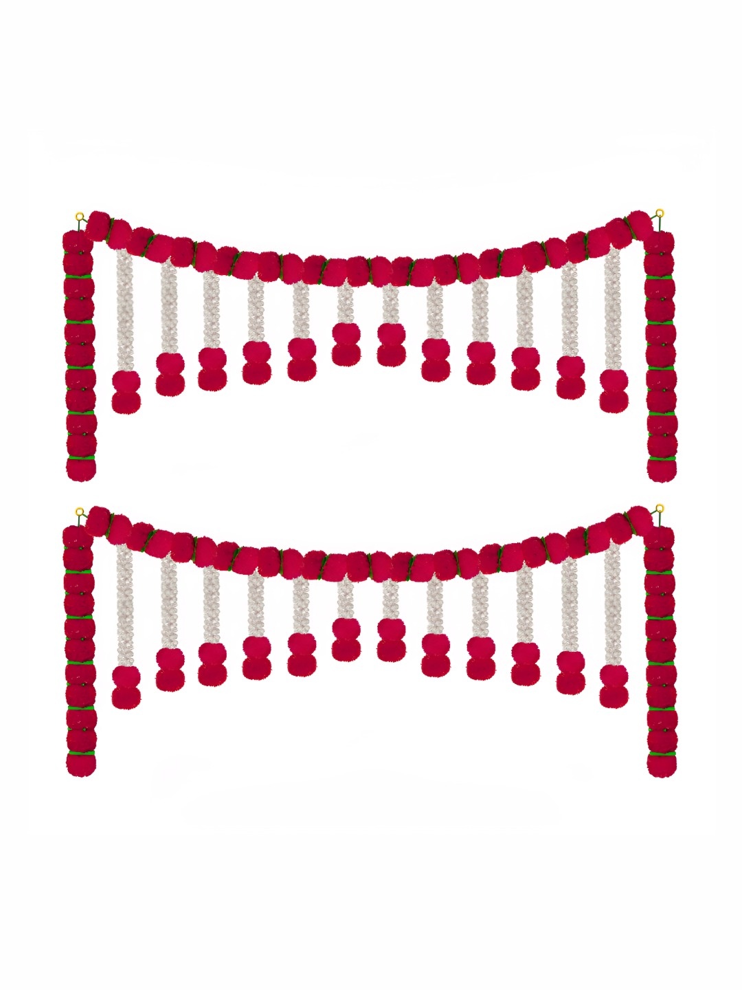 

iHandikart Red 2 Pieces Hanging Marigold Artificial Flower