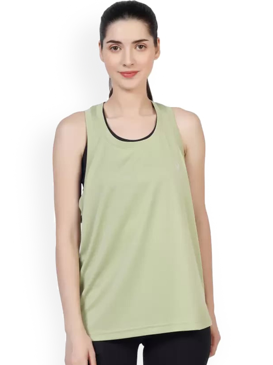 

BLUEFICUS Sleeveless Pure Cotton Gym Tank Top, Green