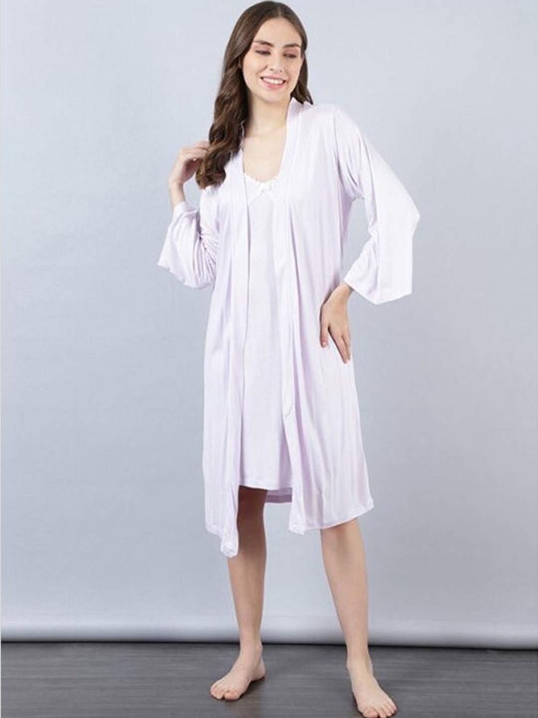 

Aila V-Neck Everyday Nightdress, Purple