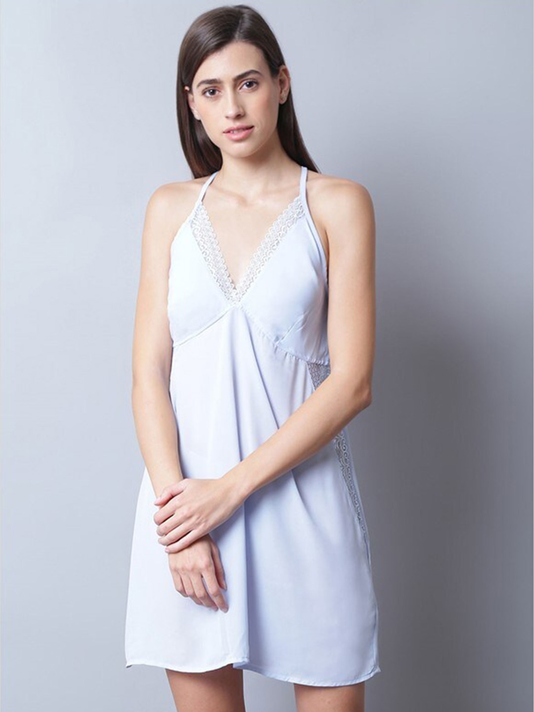 

Aila Shoulder Straps Nightdress, Lavender